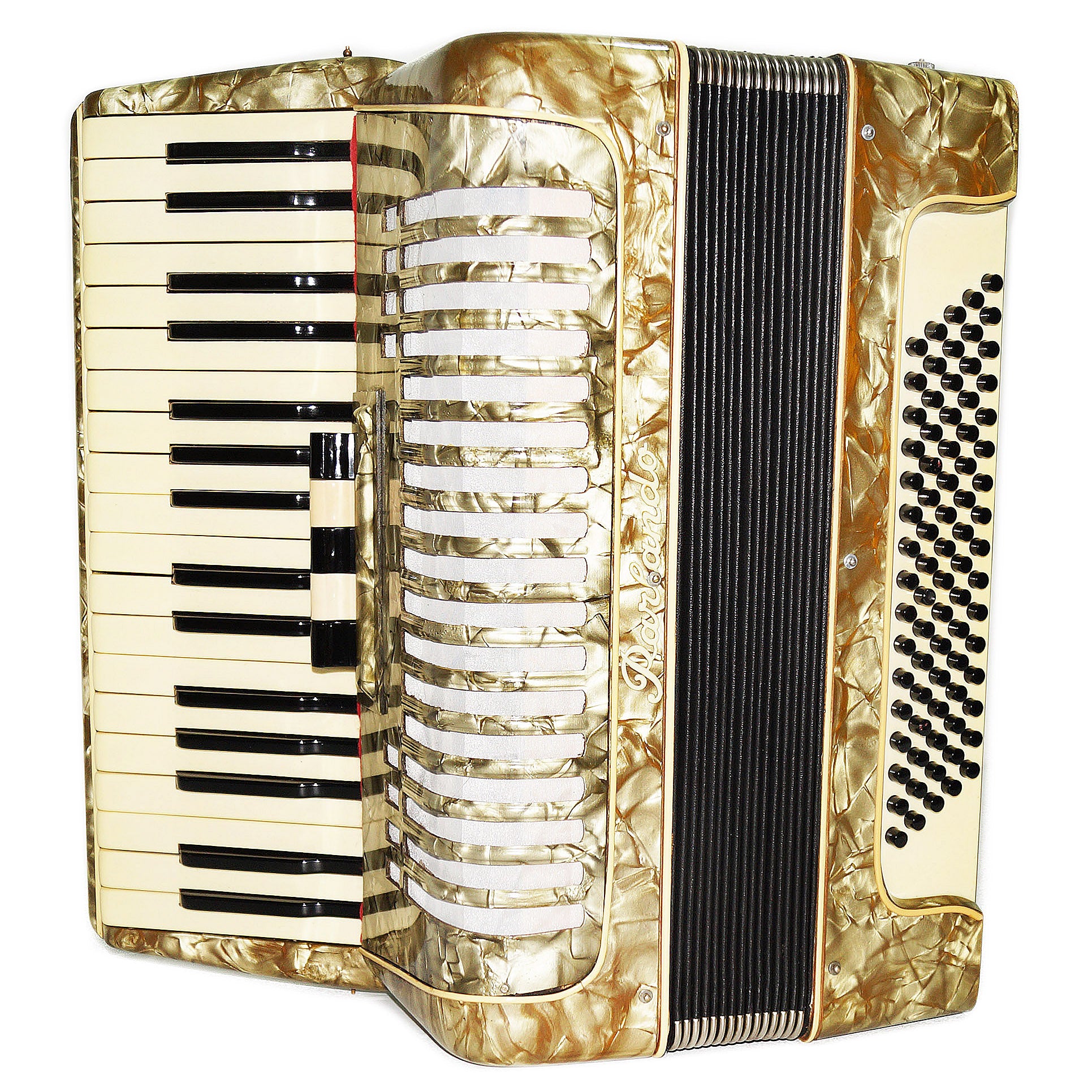 Lightweight Vintage Parlando 80 Bass, German Beginner Children Kids Accordion 1865, Original Straps, Rich and Powerful Sound.