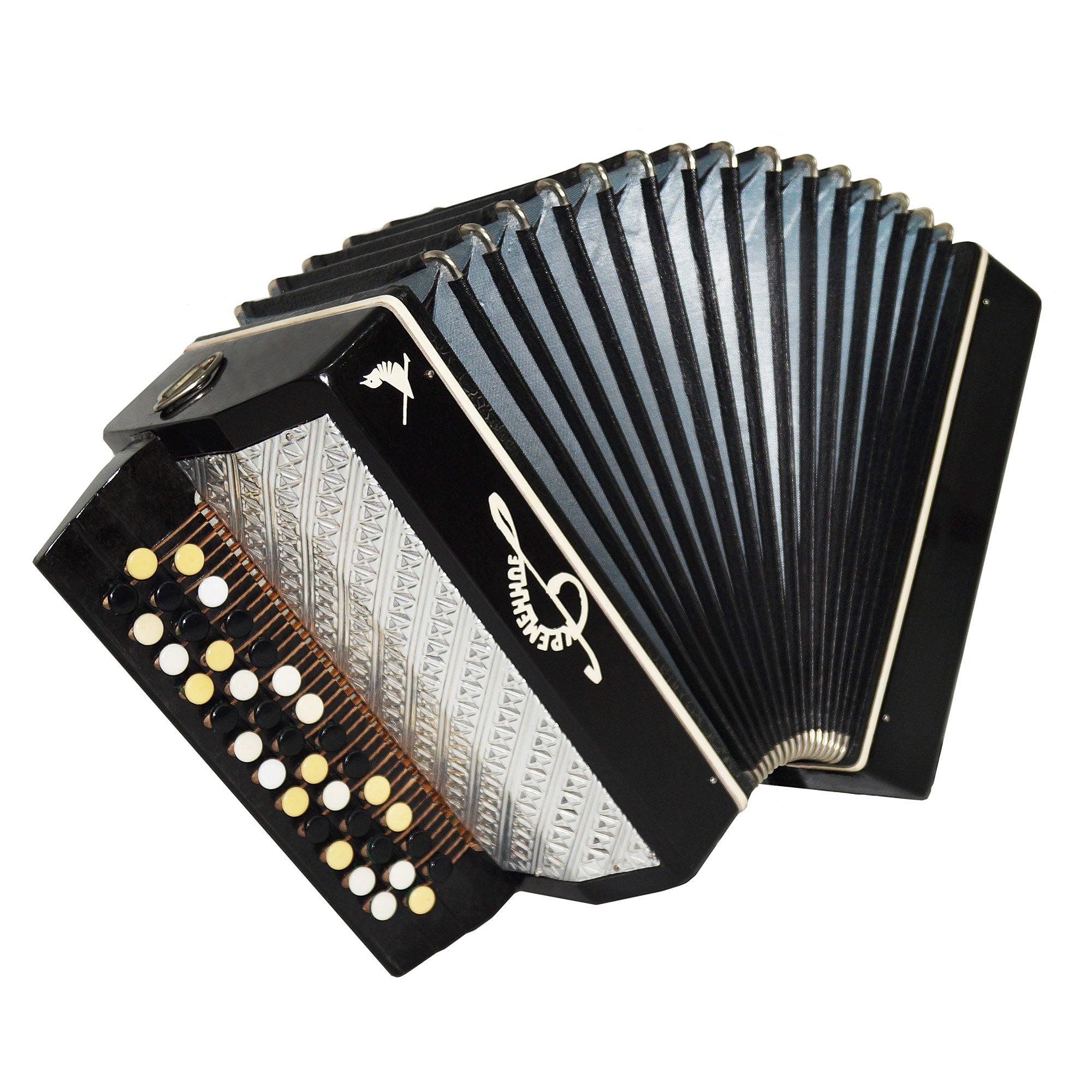 Orchestral Monophone Small Button Accordion made in Ukraine Bayan New Straps 1838, Kremennoe Very Beautiful Sound!