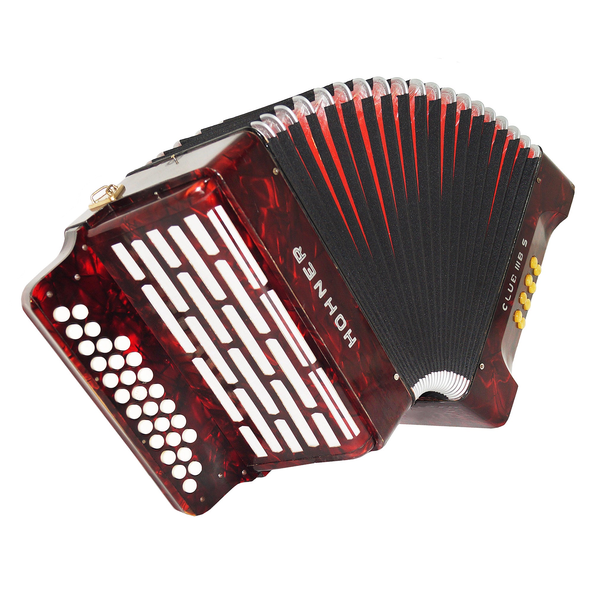 Rare Vintage Hohner Club IIIB S, Diatonic Button Accordion Squeezebox New Straps, 1914, made in Germany, Concertina Wonderful sound