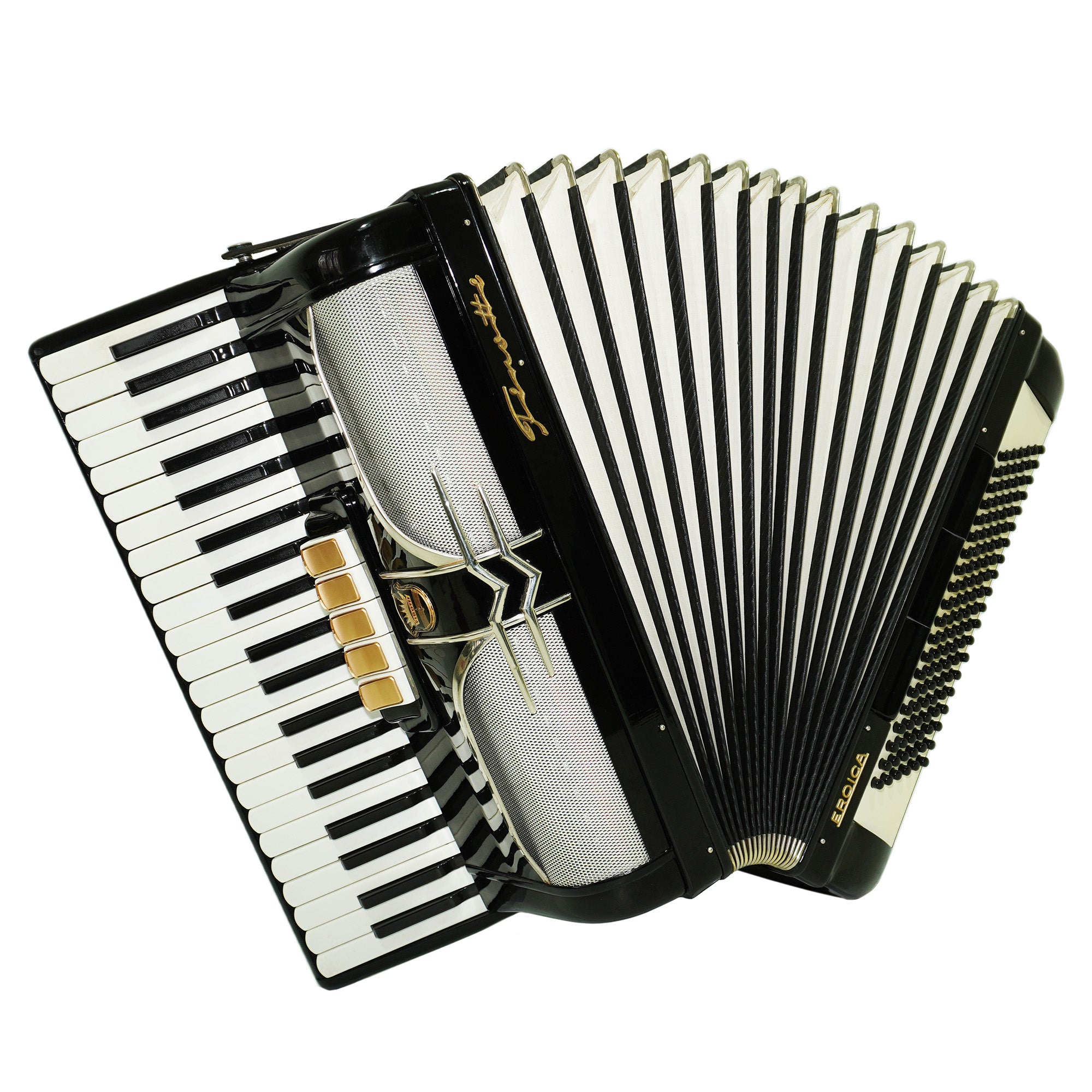 Firotti Eroica 120 Bass made in Germany Piano Accordion Musical Instrument for Adults New Straps Case 2345, Keyboard Accordian, Rich Beautiful Sound!