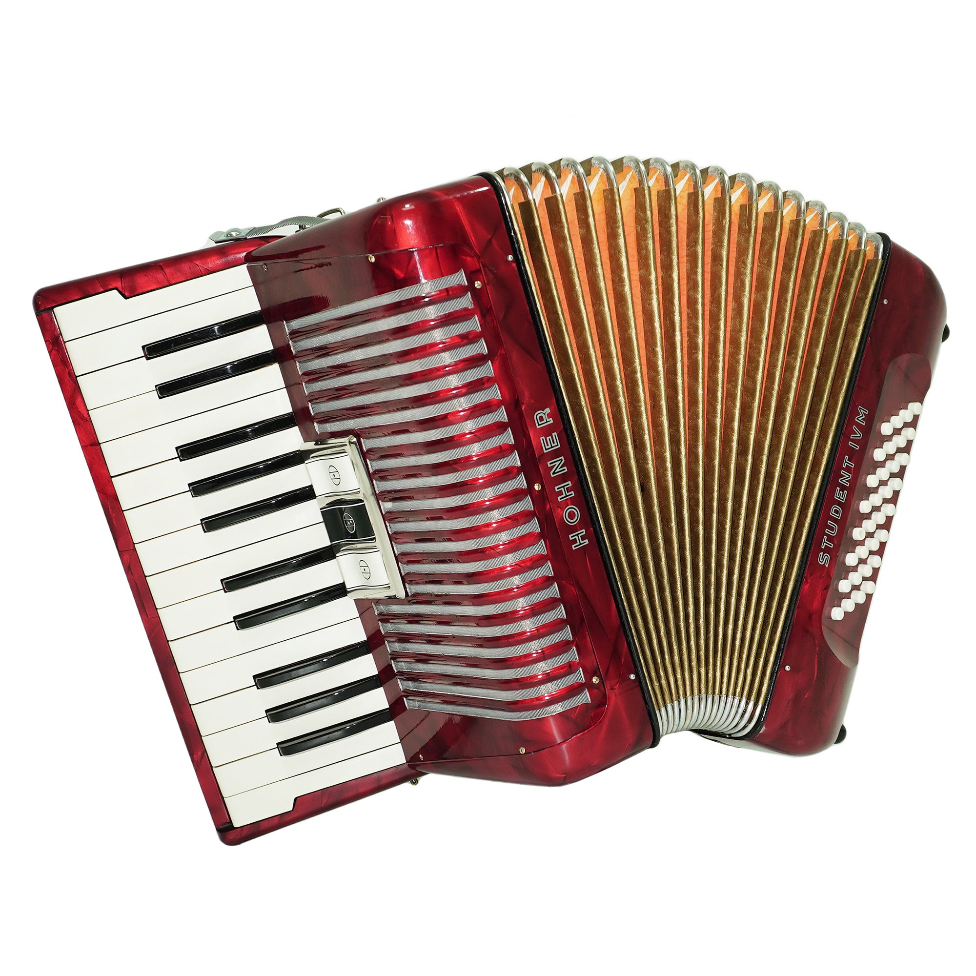 Hohner Student IVM Lightweight Piano Accordion 32 Bass, German Original Akkordeon Musical Instrument for Beginners Kids, New Straps, 2600