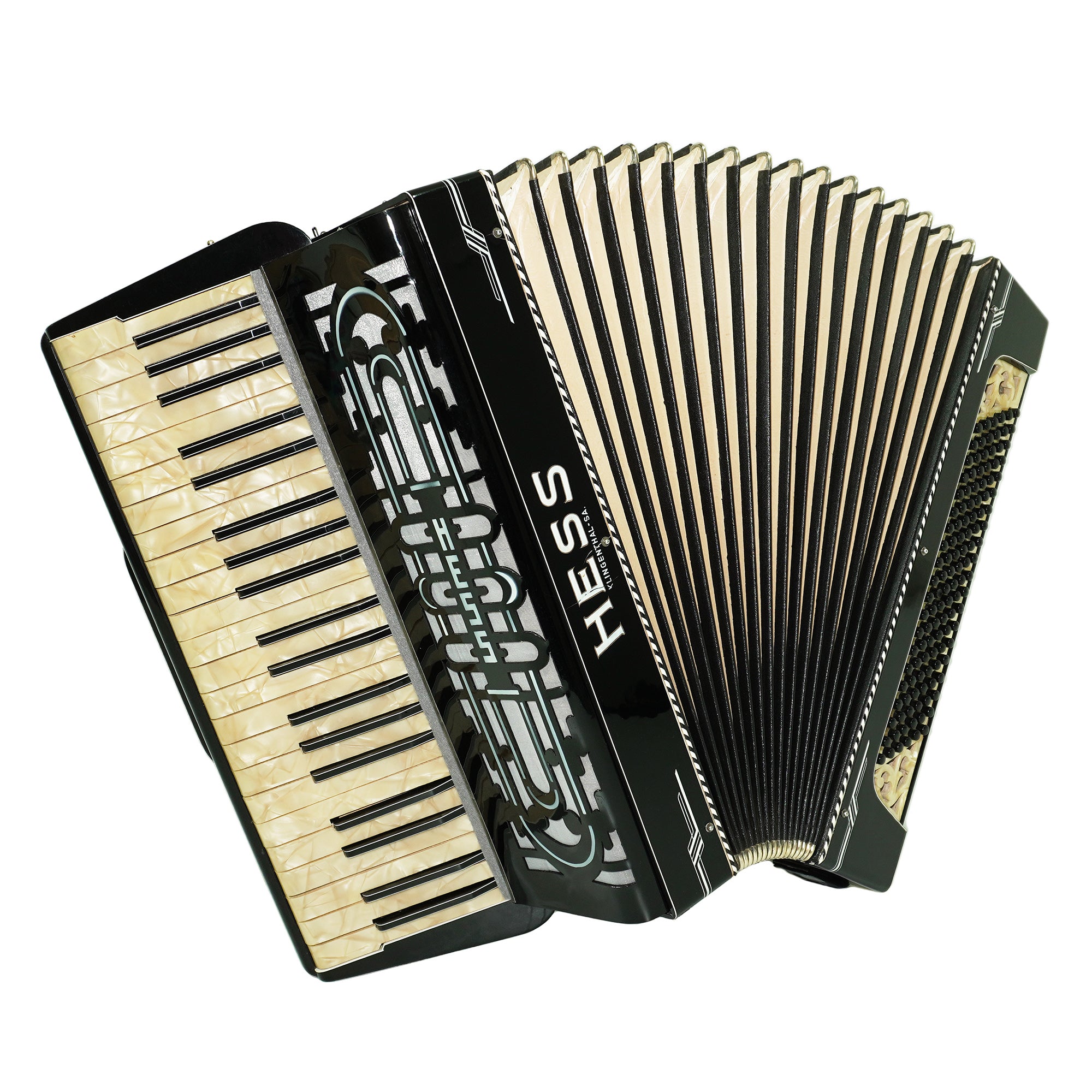 Hess Klingenthal Vintage Accordion 120 Bass, made in Germany, Lightweight Old Original Piano Accordion, New Straps, 2617