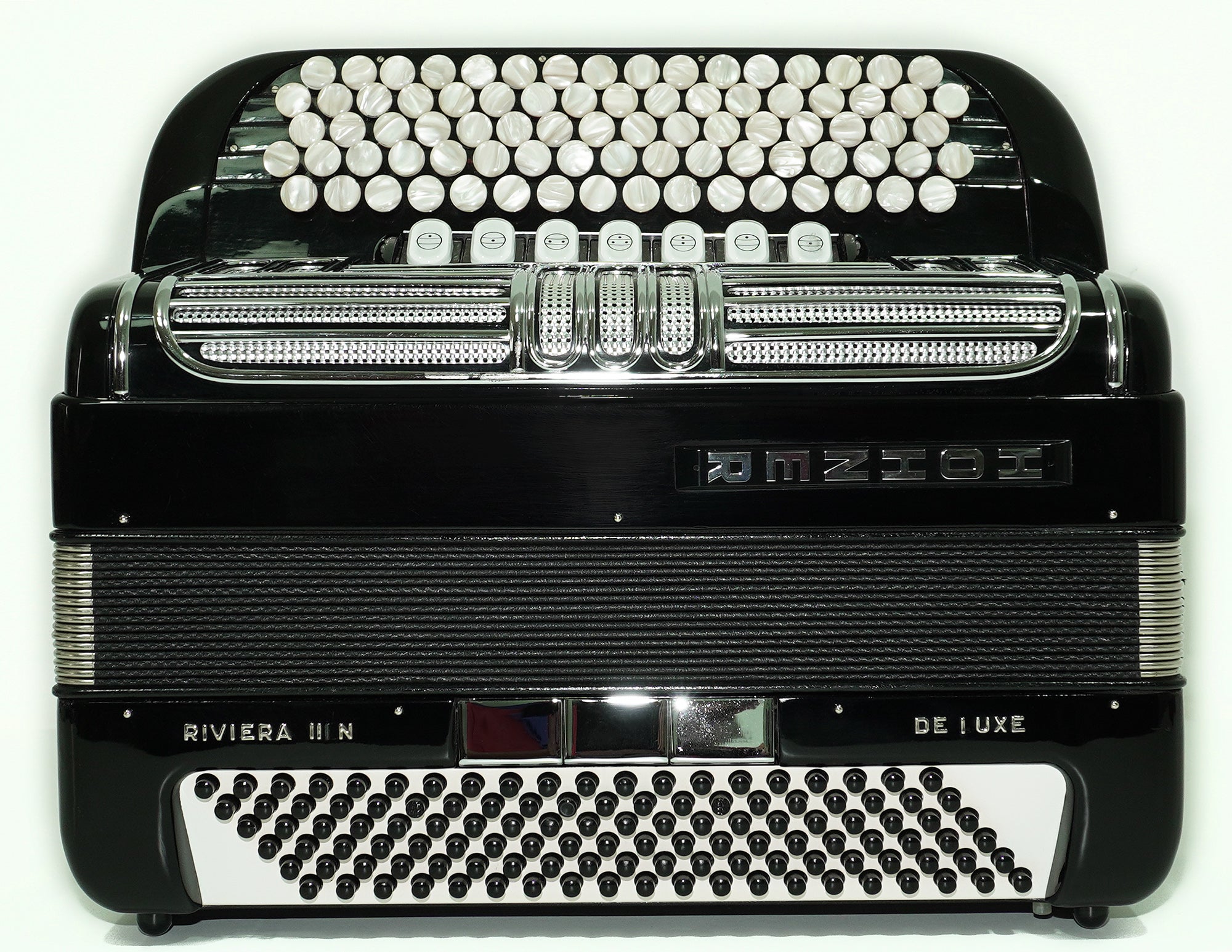 Hohner Riviera III N De Luxe 5 Row Button Accordion 120 Bass made in Germany, New Straps, Accordeone de Botones, 2615