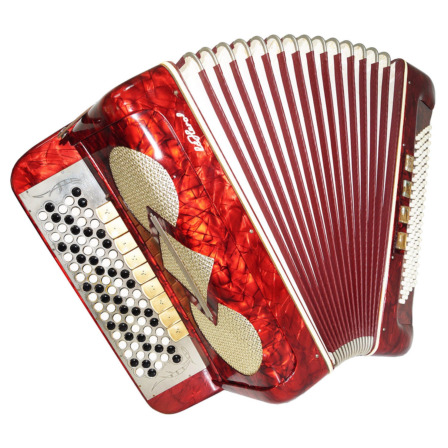 Original Meinel and Herold, made in Germany 120 Bass, 13 Registers, 5 Rows Button Accordion Bayan, 47 Amazing Rich sound!