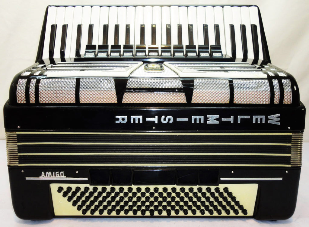 Weltmeister Amigo 120 Bass, 16 Registers, Bag & New Straps, German Accordion 806, Original, Excellent Accordian For Sale
