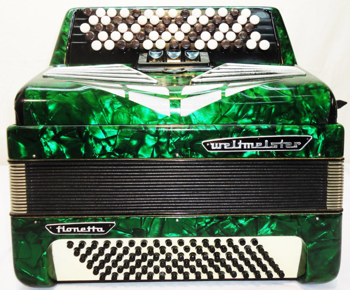 5 Row Weltmeister Fionetta 96 Bass Lightweight German Button Accordion Bayan 850,  Perfect Musical Instrument For Beginners / Children