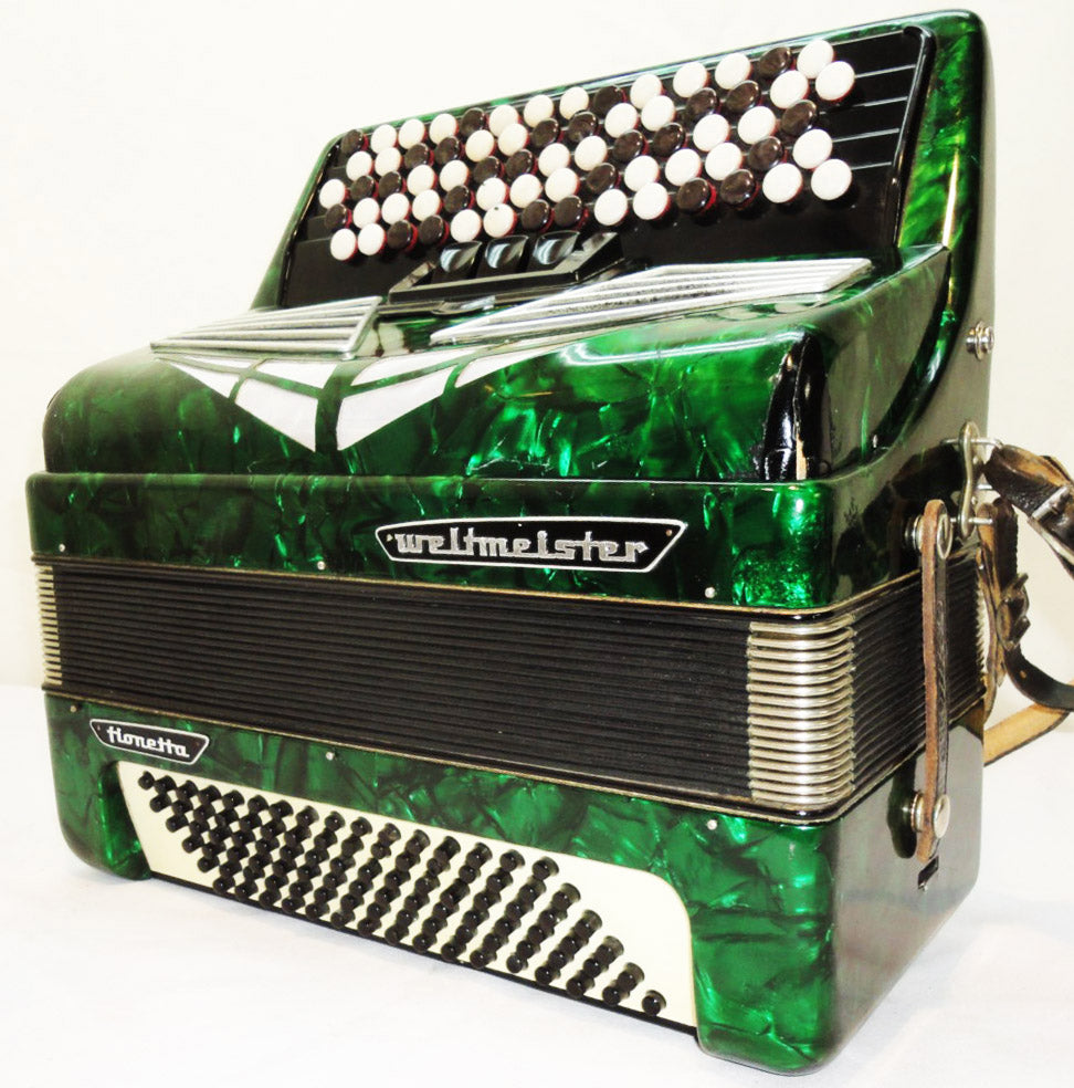 5 Row Weltmeister Fionetta 96 Bass Lightweight German Button Accordion Bayan 850,  Perfect Musical Instrument For Beginners / Children