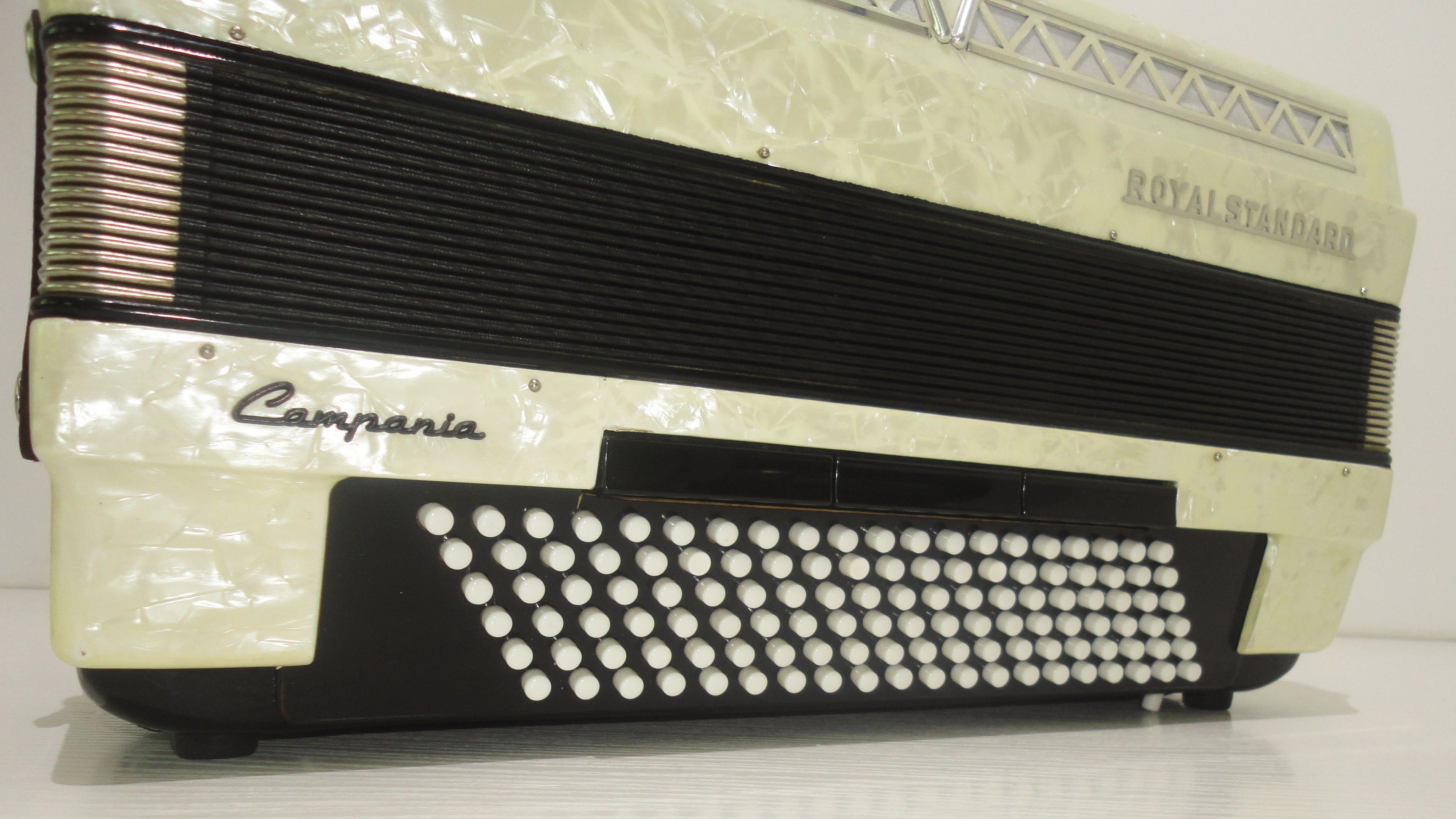 Royal Standard Campania 120 Bass, made in Germany, Amazing Accordion, Case, 1088, Very Beautiful and Quality Sound