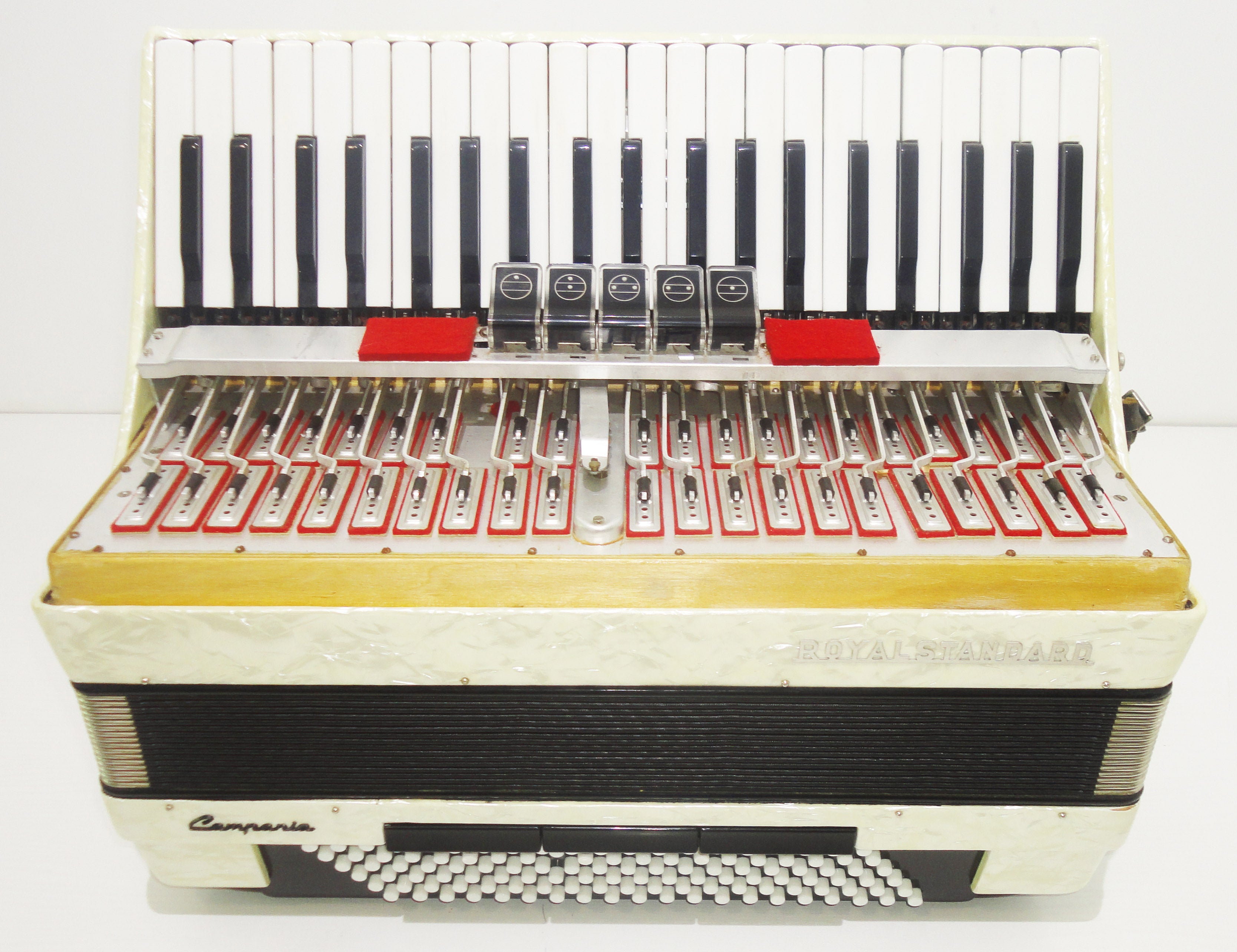 Royal Standard Campania 120 Bass, made in Germany, Amazing Accordion, Case, 1088, Very Beautiful and Quality Sound