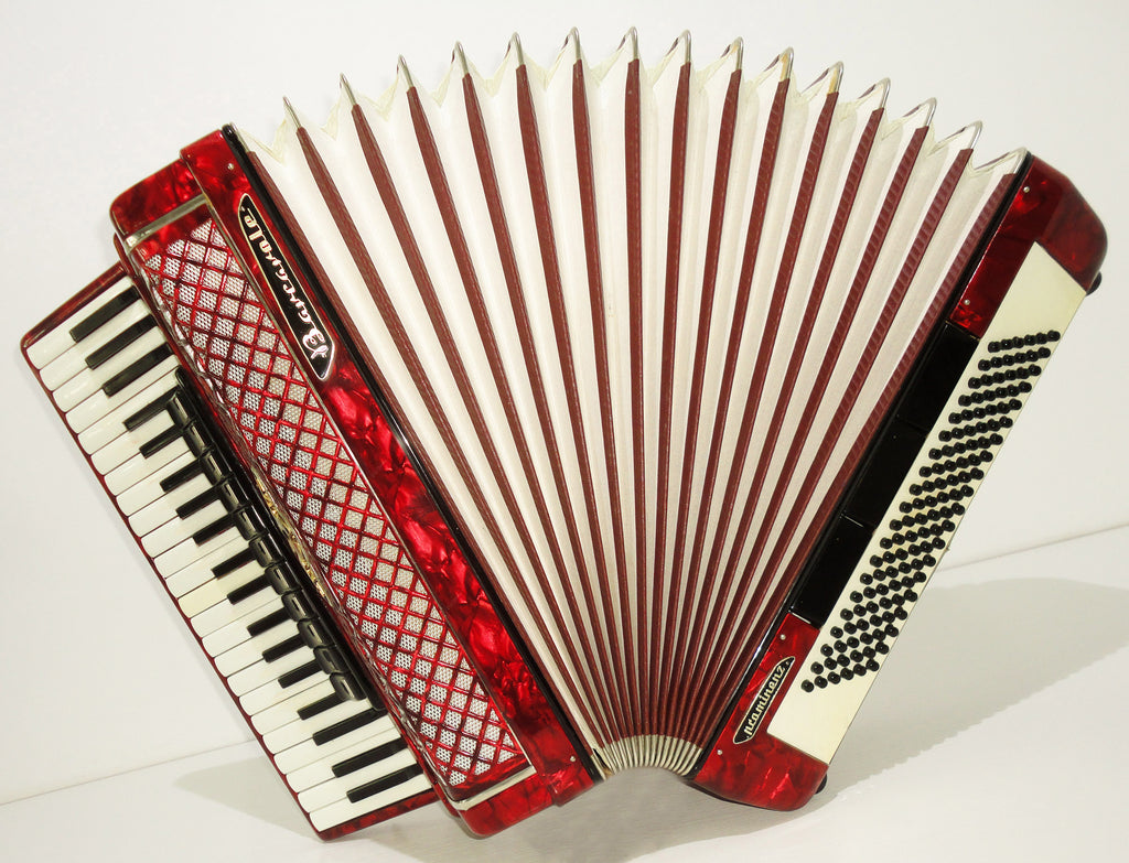 Barcarole Prominenz, Concert Piano Accordion, 120 Bass, made in Germany, 1116, Amazing sound, High Quality Accordian, New Straps