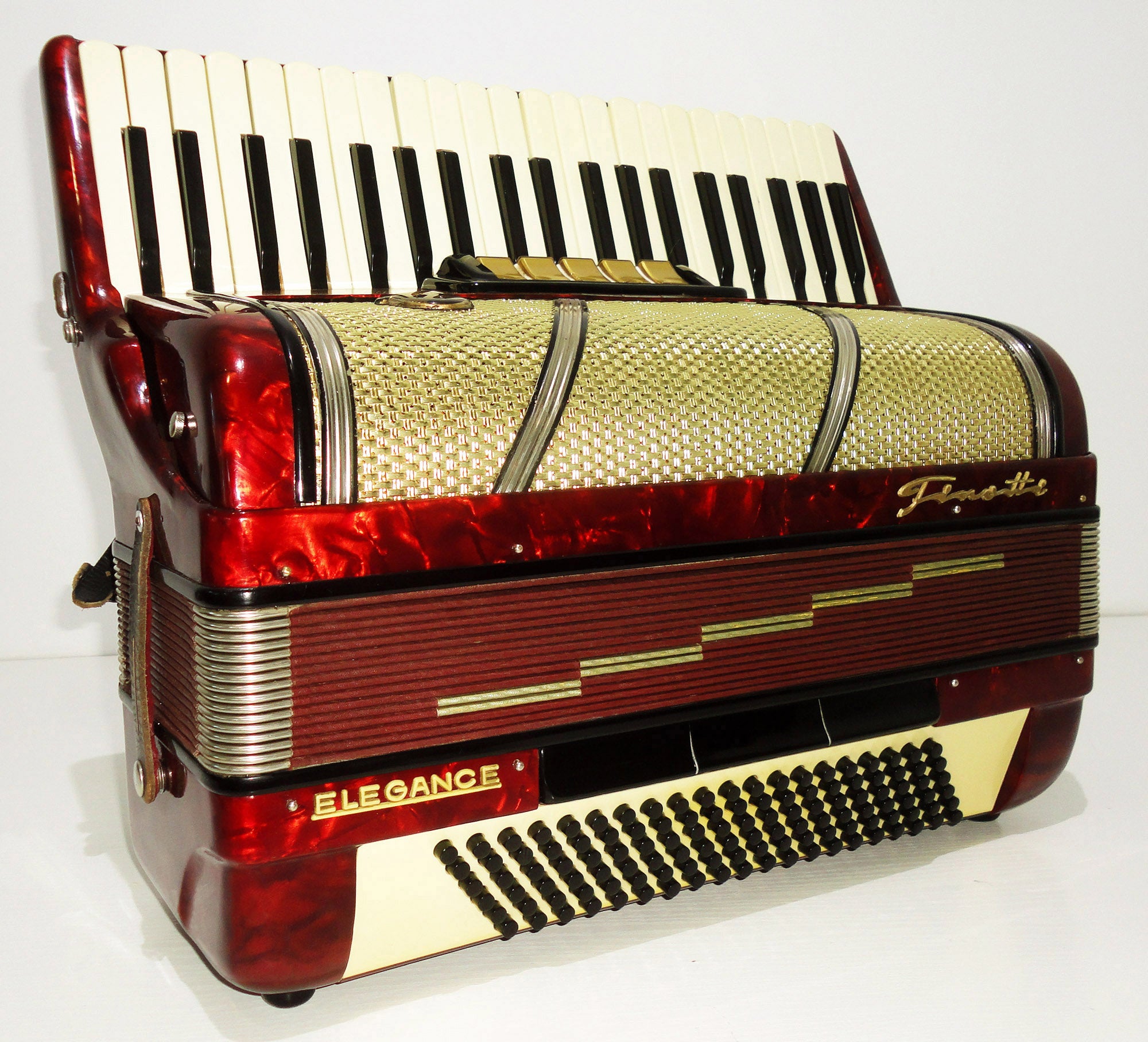 Firotti Elegance 120 Bass, made in Germany, sehr schönes Piano-Akkordeon, 1119, wunderbarer Klang