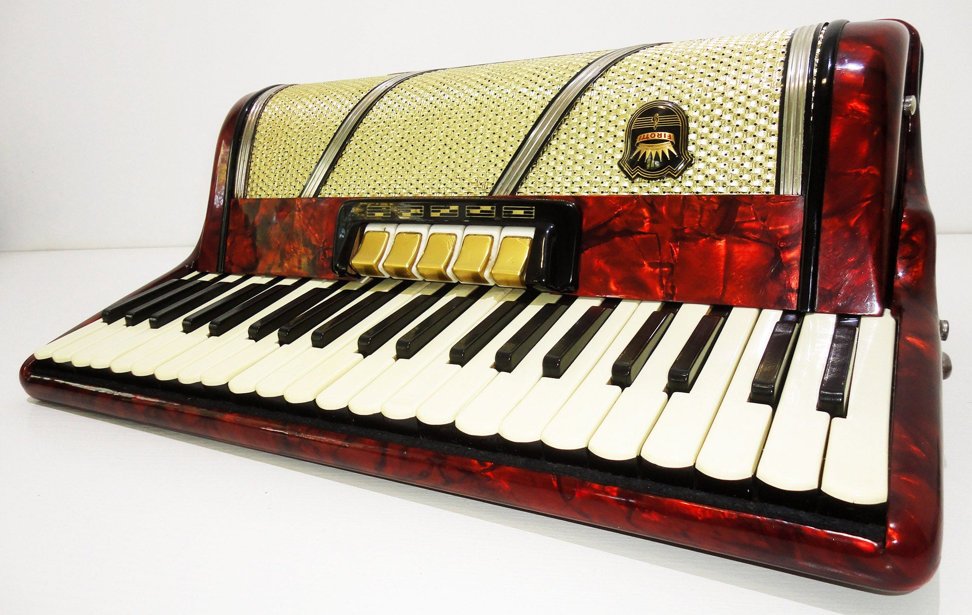 Firotti Elegance 120 Bass, made in Germany, sehr schönes Piano-Akkordeon, 1119, wunderbarer Klang
