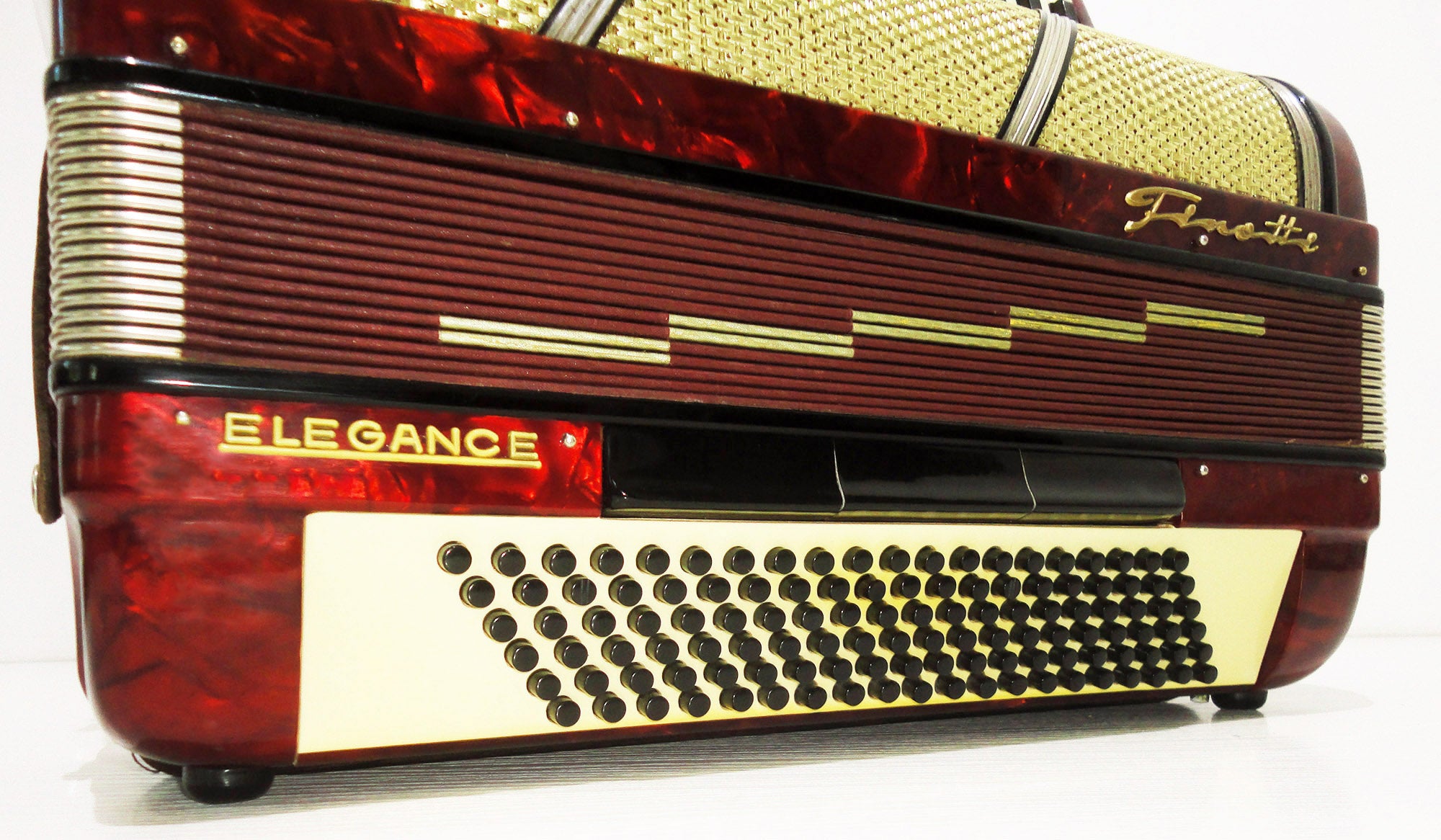 Firotti Elegance 120 Bass, made in Germany, sehr schönes Piano-Akkordeon, 1119, wunderbarer Klang