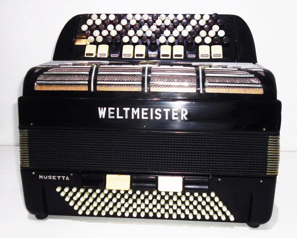 5 Row Weltmeister Musetta, German Button Accordion, Bayan, 120 Bass, Straps 1098, Great Concert, Chromatic Musical Instrument
