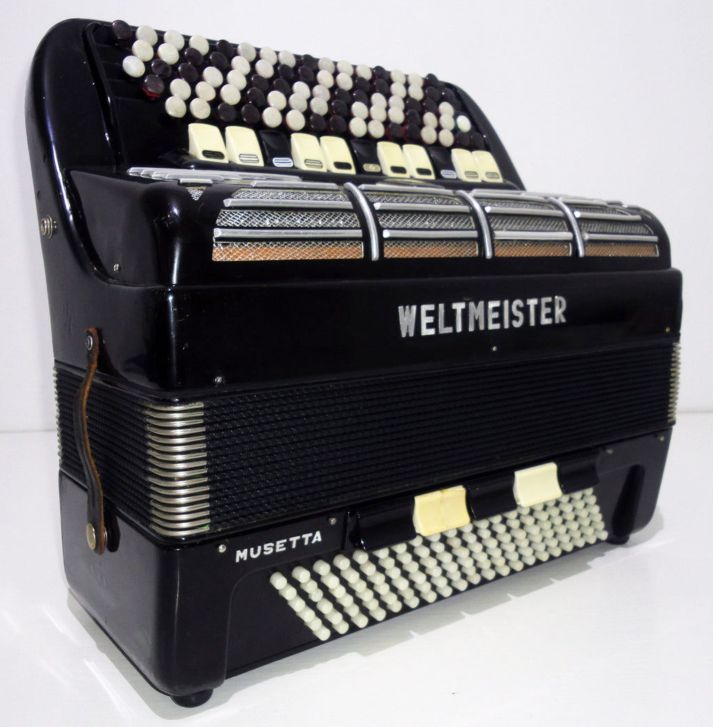 5 Row Weltmeister Musetta, German Button Accordion, Bayan, 120 Bass, Straps 1098, Great Concert, Chromatic Musical Instrument
