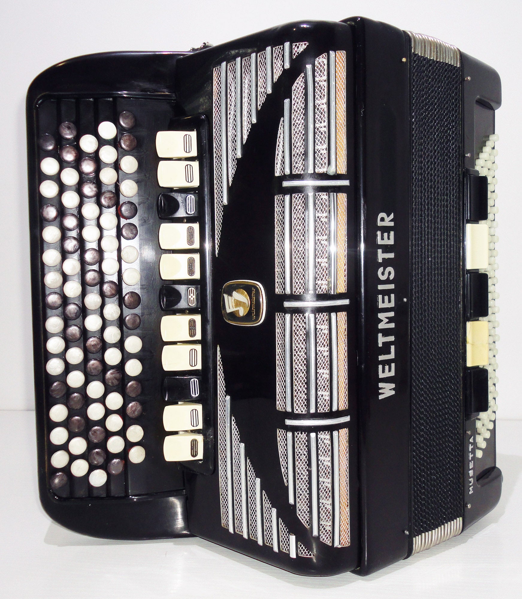 5 Row Weltmeister Musetta, German Button Accordion, Bayan, 120 Bass, Straps 1098, Great Concert, Chromatic Musical Instrument