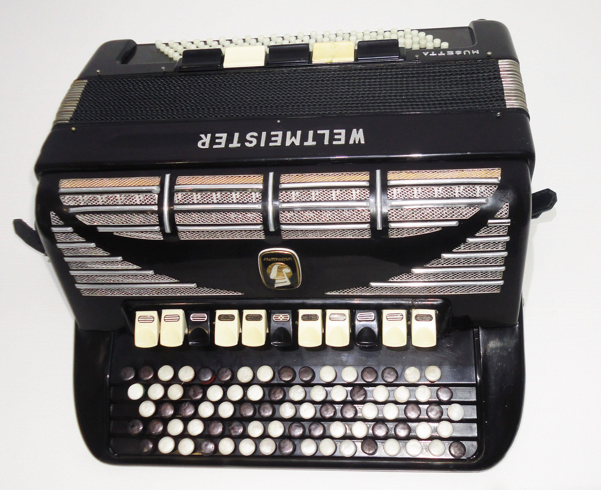 5 Row Weltmeister Musetta, German Button Accordion, Bayan, 120 Bass, Straps 1098, Great Concert, Chromatic Musical Instrument