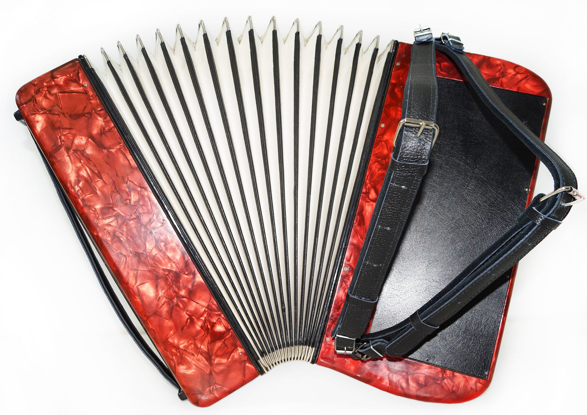 Firotti Eroica, 5 Row 120 Bass German Button Accordion Bayan, New Straps 1458, Concert Chromatic Accordian, Super sound.