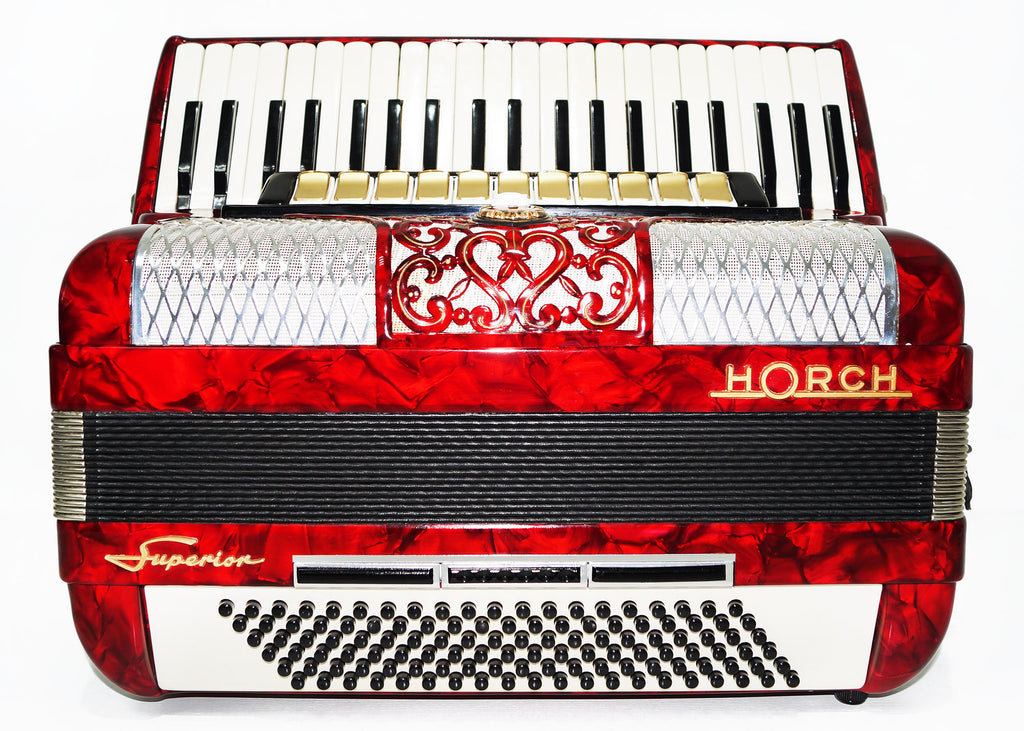 Nahezu NEU! Horch Superior 120 Bass Akkordeon, hergestellt in Deutschland, Koffer 1492, sehr schöner und kräftiger Klang!