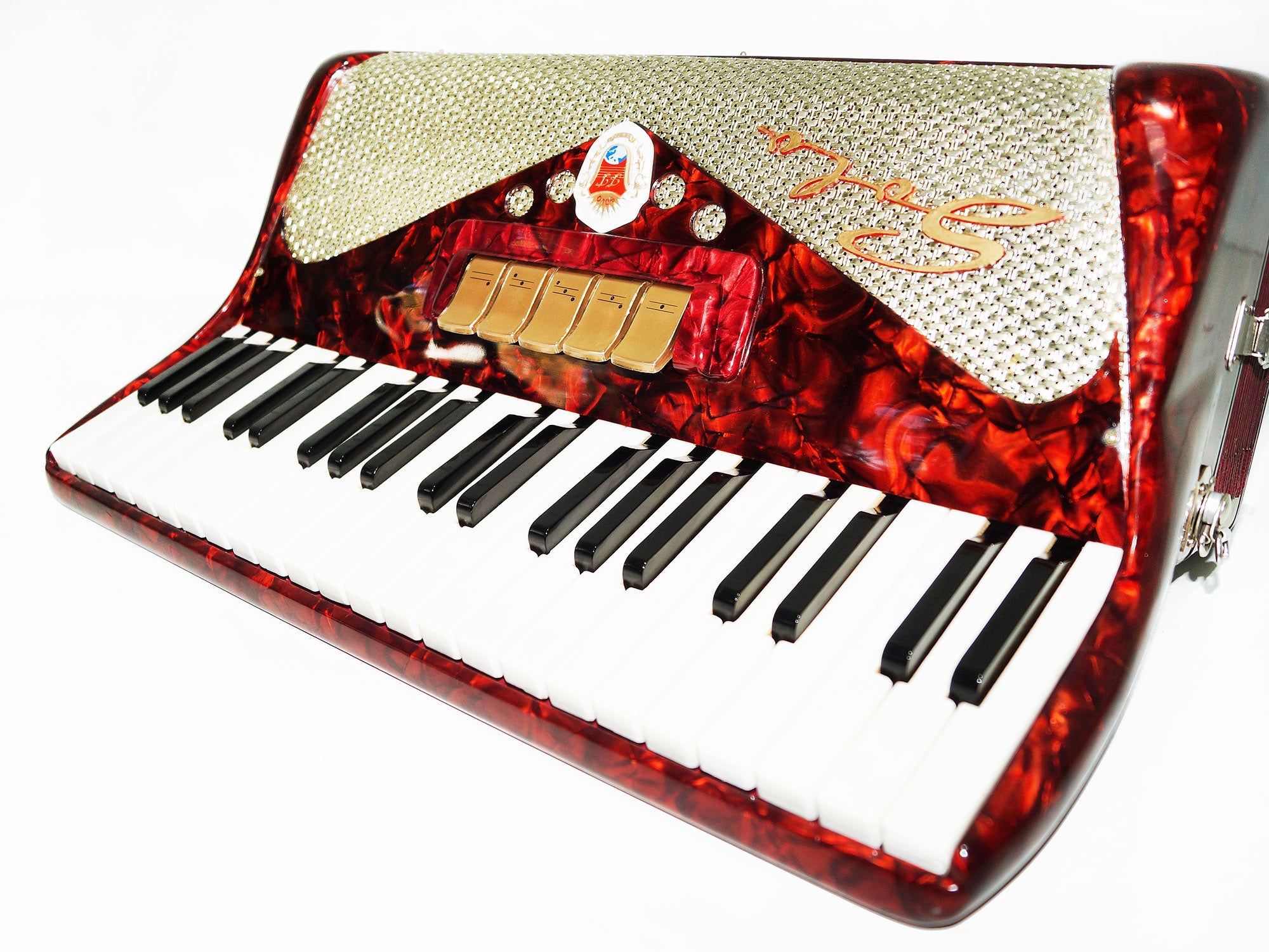Rare Original Piano Accordion Solo, made in Germany, 120 Bass, New Straps, Case 1503, Rich and Bright Sound!