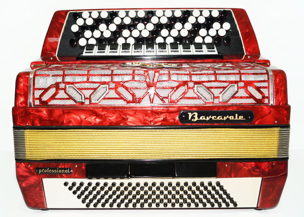 5 Row Barcarole Professional Concert Button Accordion made in Germany Bayan 1550, incl New Straps, Full Size, 120 Bass, 14 Registers