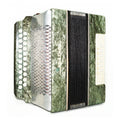 Folk Bayan Garmon Ukraine, Vintage Button Accordion Harmonica, 23x12 Squeezebox, Old Garmoshka in Tune, 1584