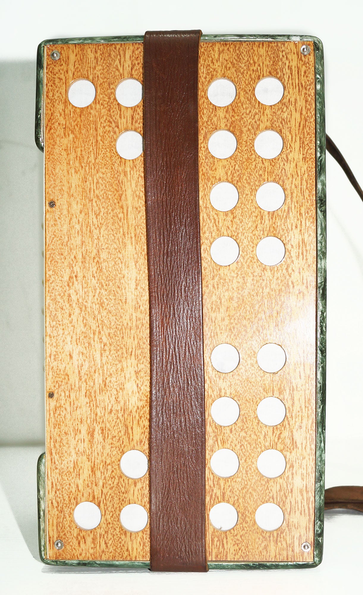 Folk Bayan Garmon Ukraine, Vintage Button Accordion Harmonica, 23x12 Squeezebox, Old Garmoshka in Tune, 1584