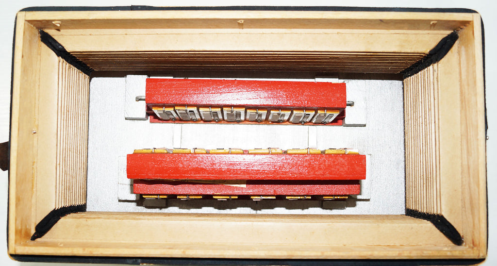 Folk Bayan Garmon Ukraine, Vintage Button Accordion Harmonica, 23x12 Squeezebox, Old Garmoshka in Tune, 1584