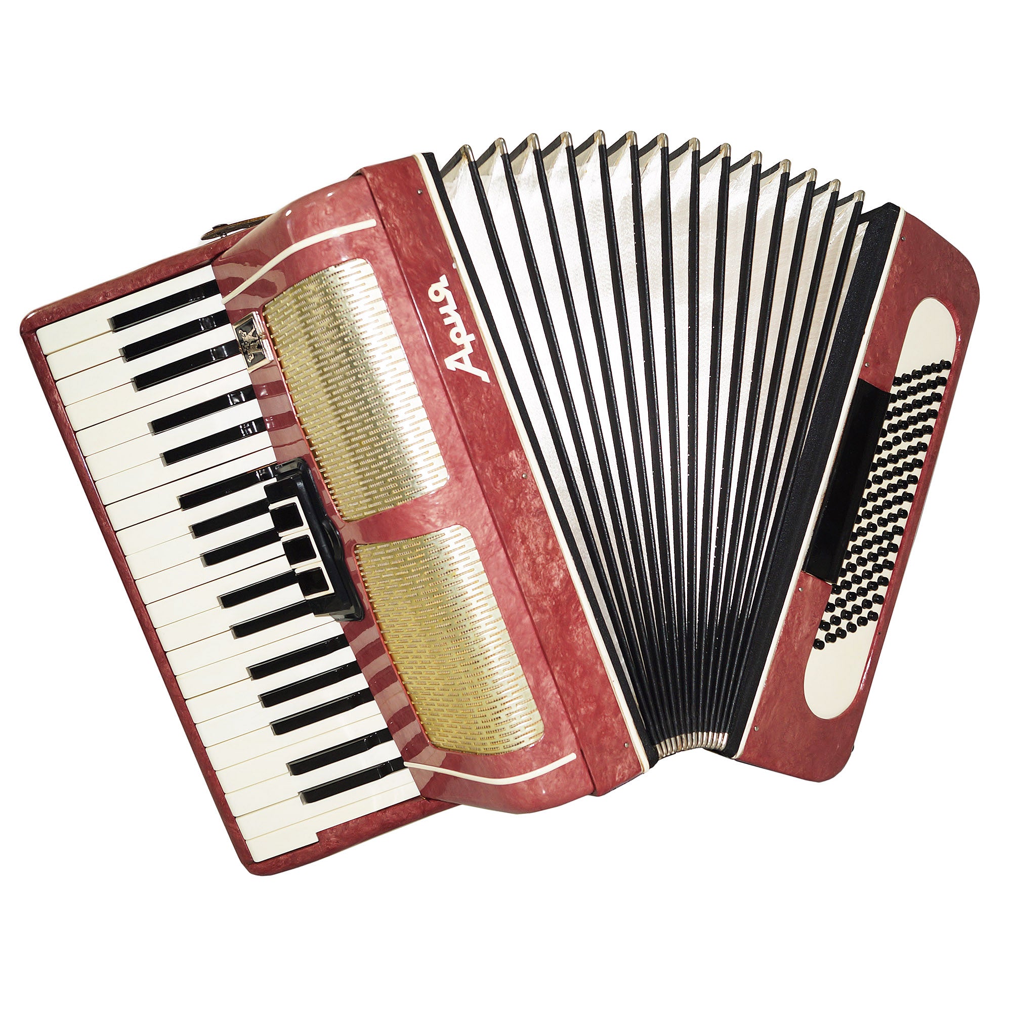 Vintage Piano Accordion Ariya 96 Bass, made in USSR, New Straps 2059, Very Beautiful Keyboard Accordian! Wonderful sound!