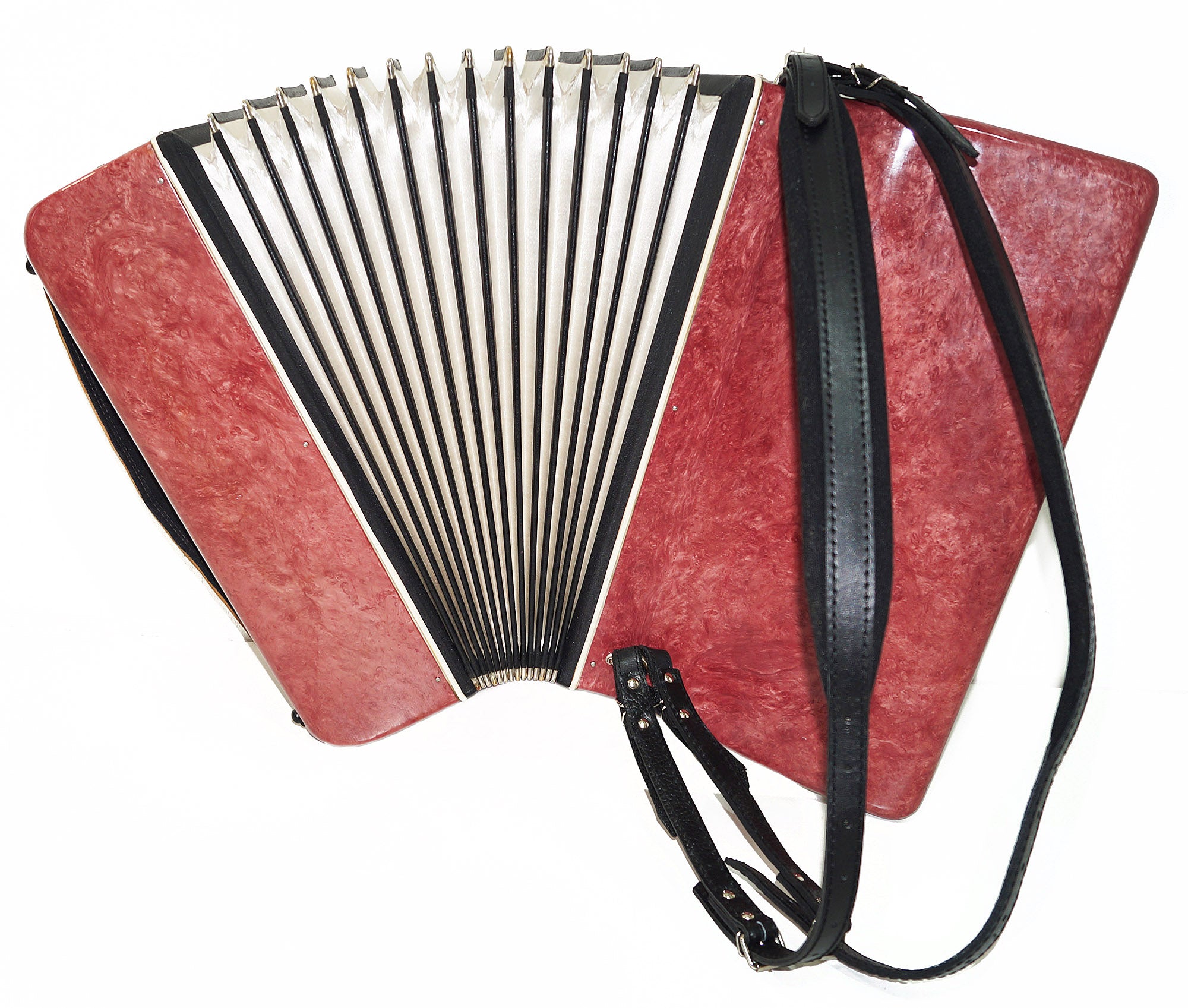 Vintage Piano Accordion Ariya 96 Bass, made in USSR, New Straps 2059, Very Beautiful Keyboard Accordian! Wonderful sound!