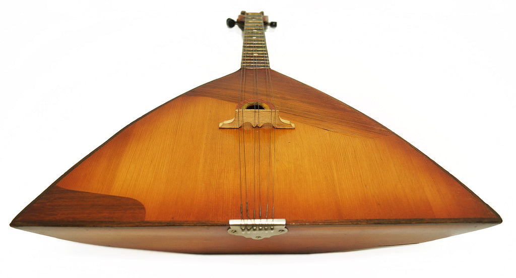 Folk Vintage Original Balalaika 6 Strings Natural Wood, Old Musical Instrument 2071 Wonderful Sound!