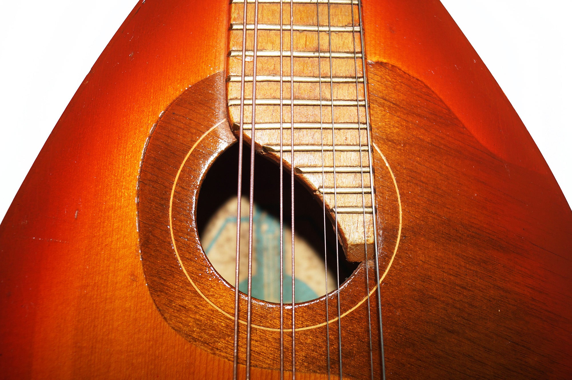 Rare Vintage Mandolin 8 Strings Folk Musical Instrument 2072