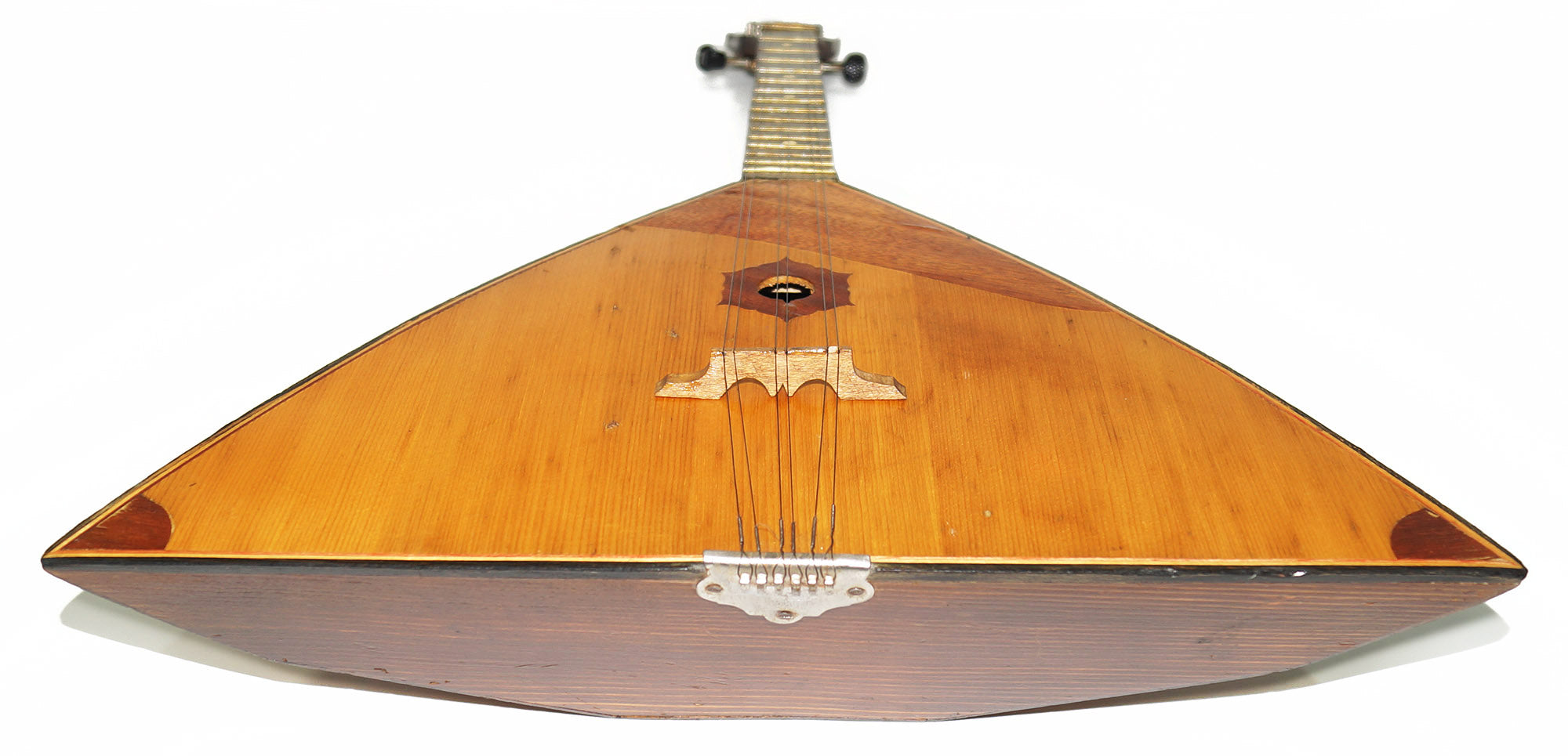 Vintage Antique Balalaika, 6 Strings, Natural Wood, Luxury Folk Musical Instrument 2077