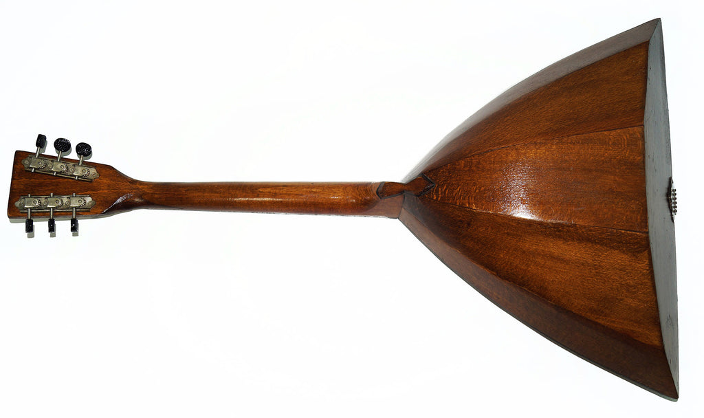 Vintage Antique Balalaika, 6 Strings, Natural Wood, Luxury Folk Musical Instrument 2077