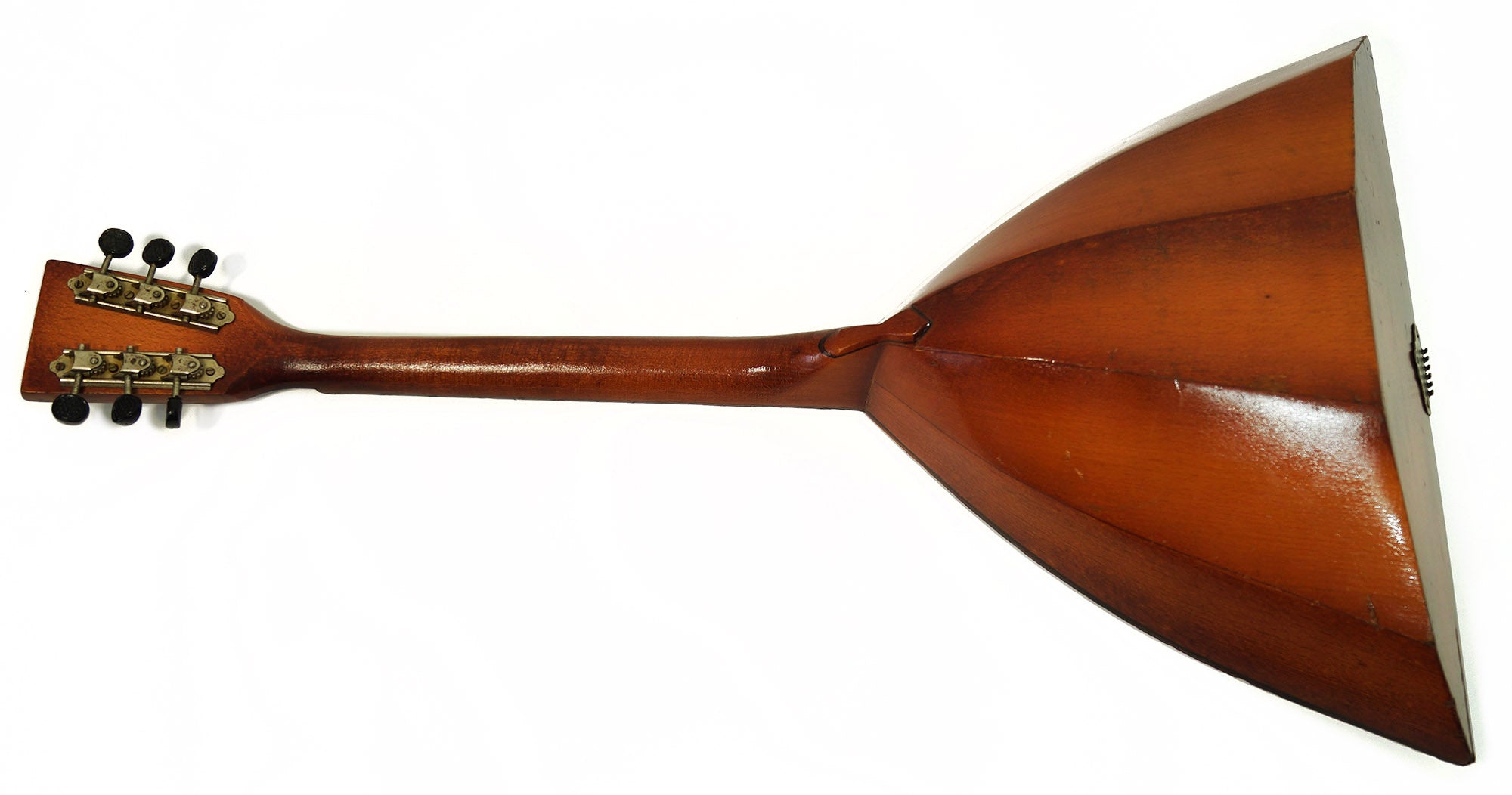 Vintage Antique Balalaika 6 Strings, Natural Wood, Old Luxury Musical Instrument 2078