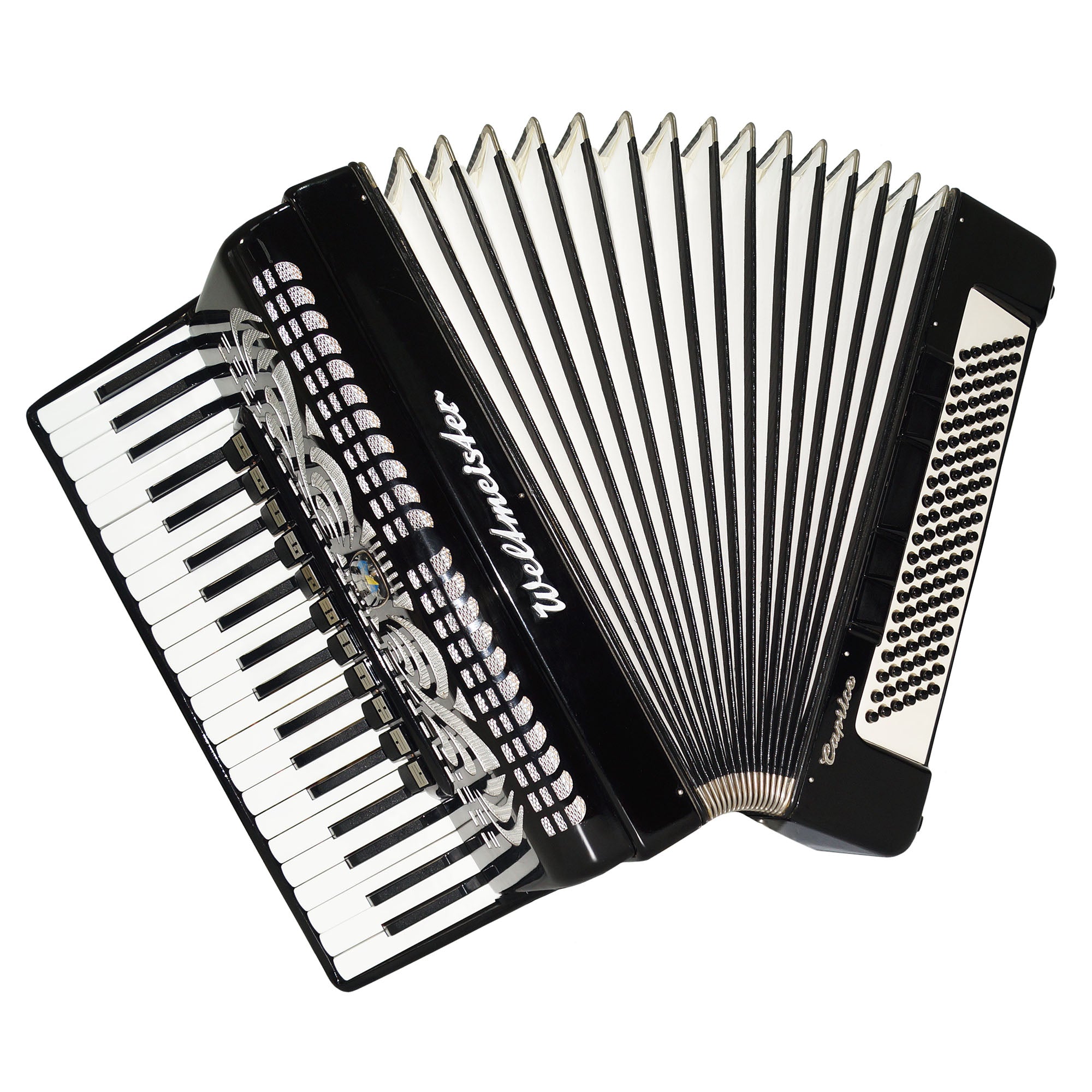 Amazing Weltmeister Caprice 120 Bass, made in Germany Accordion Straps Case 1635, High Quality Piano Accordian! Rich and Powerful Sound!