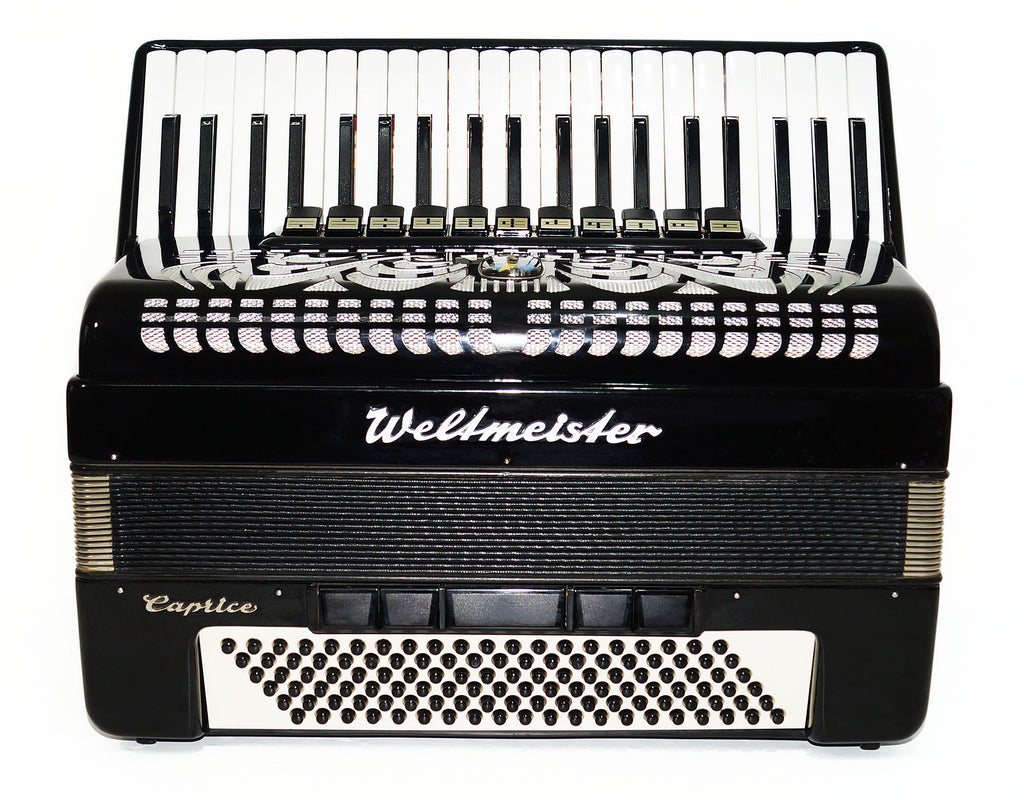 Amazing Weltmeister Caprice 120 Bass, made in Germany Accordion Straps Case 1635, High Quality Piano Accordian! Rich and Powerful Sound!