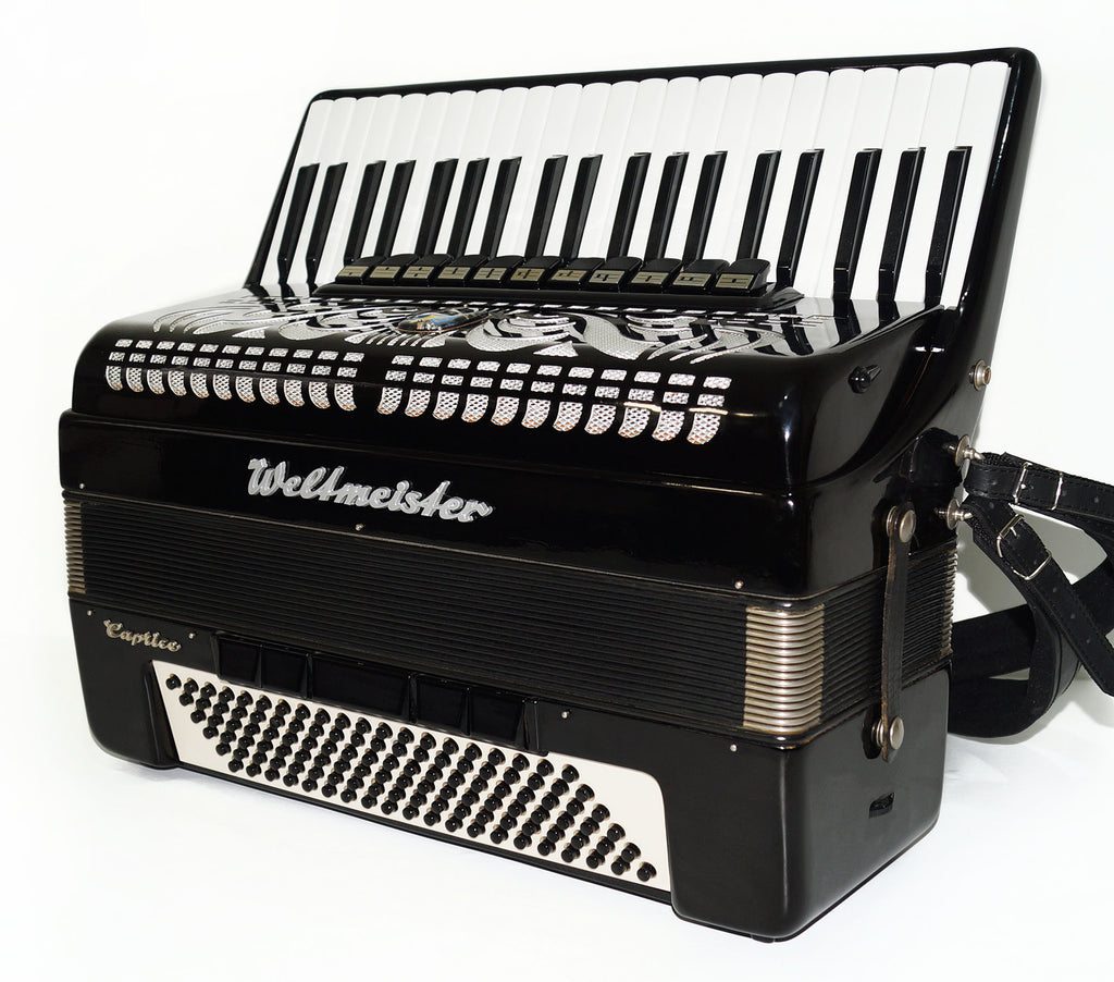 Amazing Weltmeister Caprice 120 Bass, made in Germany Accordion Straps Case 1635, High Quality Piano Accordian! Rich and Powerful Sound!
