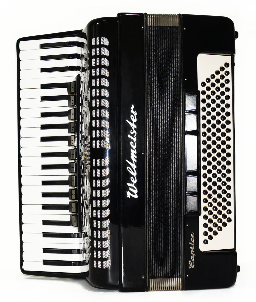 Amazing Weltmeister Caprice 120 Bass, made in Germany Accordion Straps Case 1635, High Quality Piano Accordian! Rich and Powerful Sound!