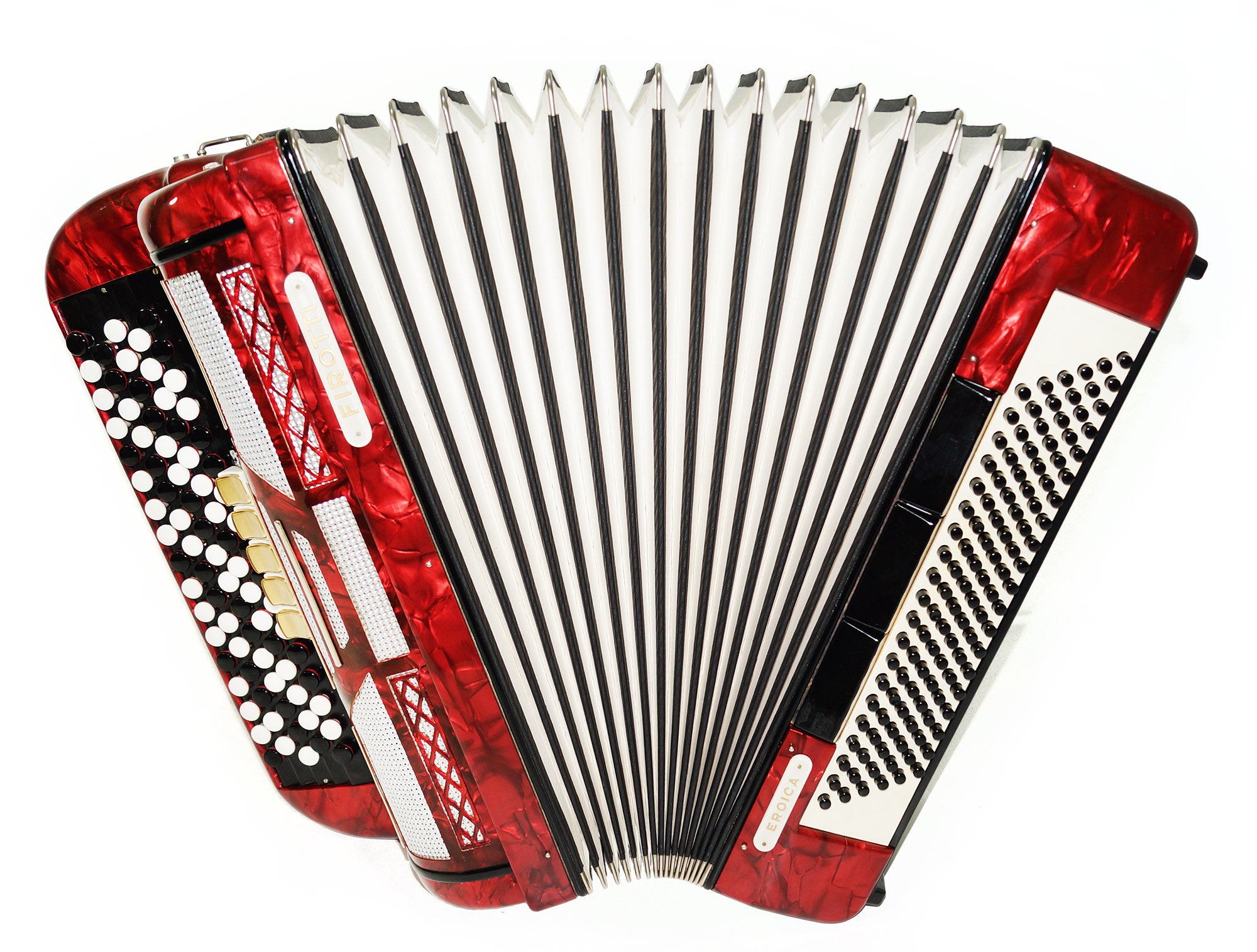 5 Row Firotti Eroica 120 Bass made in Germany Button Accordion Bayan New Straps 1816, Concert Chromatic Accordian, Super sound