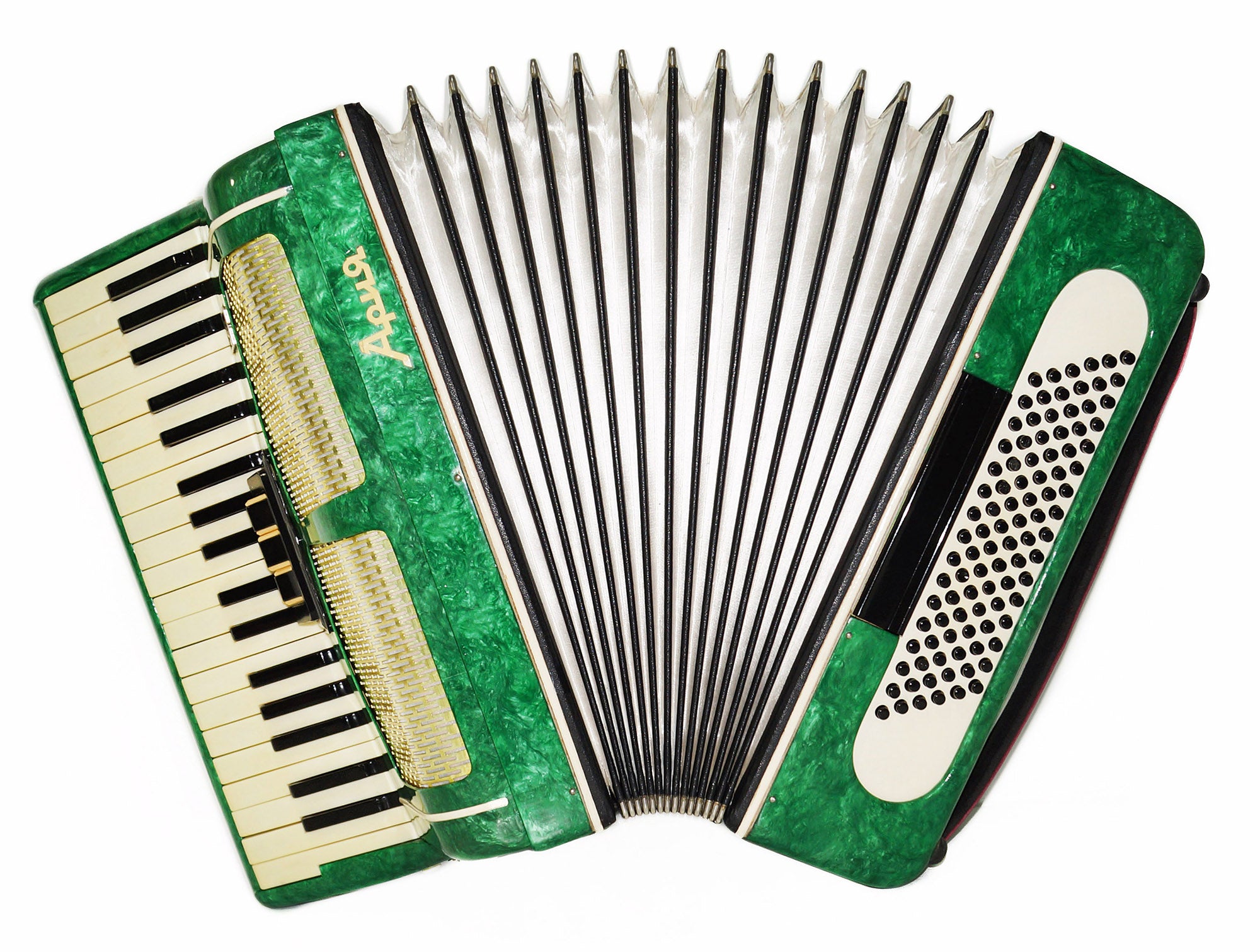 Perfect Russian Piano Accordion Ariya 96 Bass made in USSR, New Straps, Keyboard Accordian, Wonderful sound, 2063