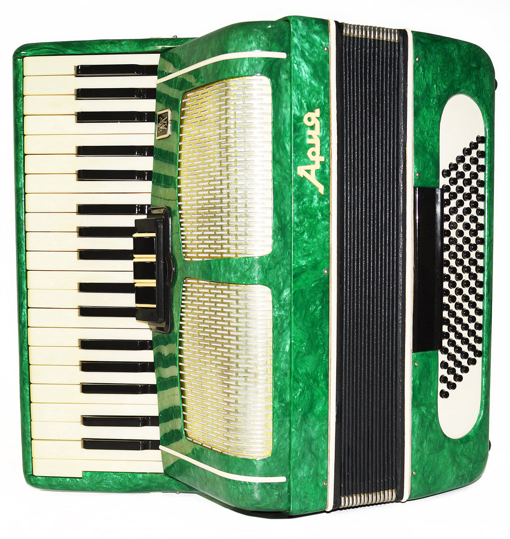Perfect Russian Piano Accordion Ariya 96 Bass made in USSR, New Straps, Keyboard Accordian, Wonderful sound, 2063