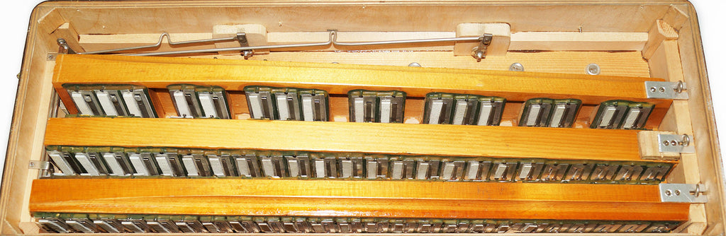 Vintage Piano Accordion Red Partisan, made in USSR, 120 Bass, New Straps 2034, Very Rich and Beautiful sound!