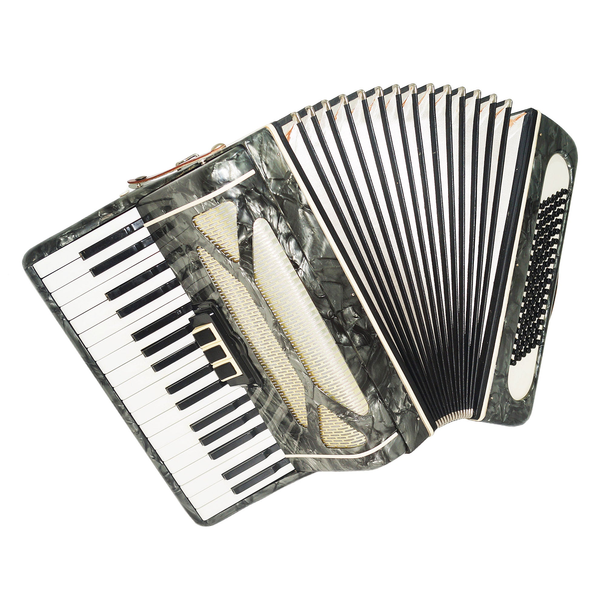 Original Russian Piano Accordion Volna 96 Bass, Straps 1969, Very Beautiful Keyboard Accordian! Excellent sound!