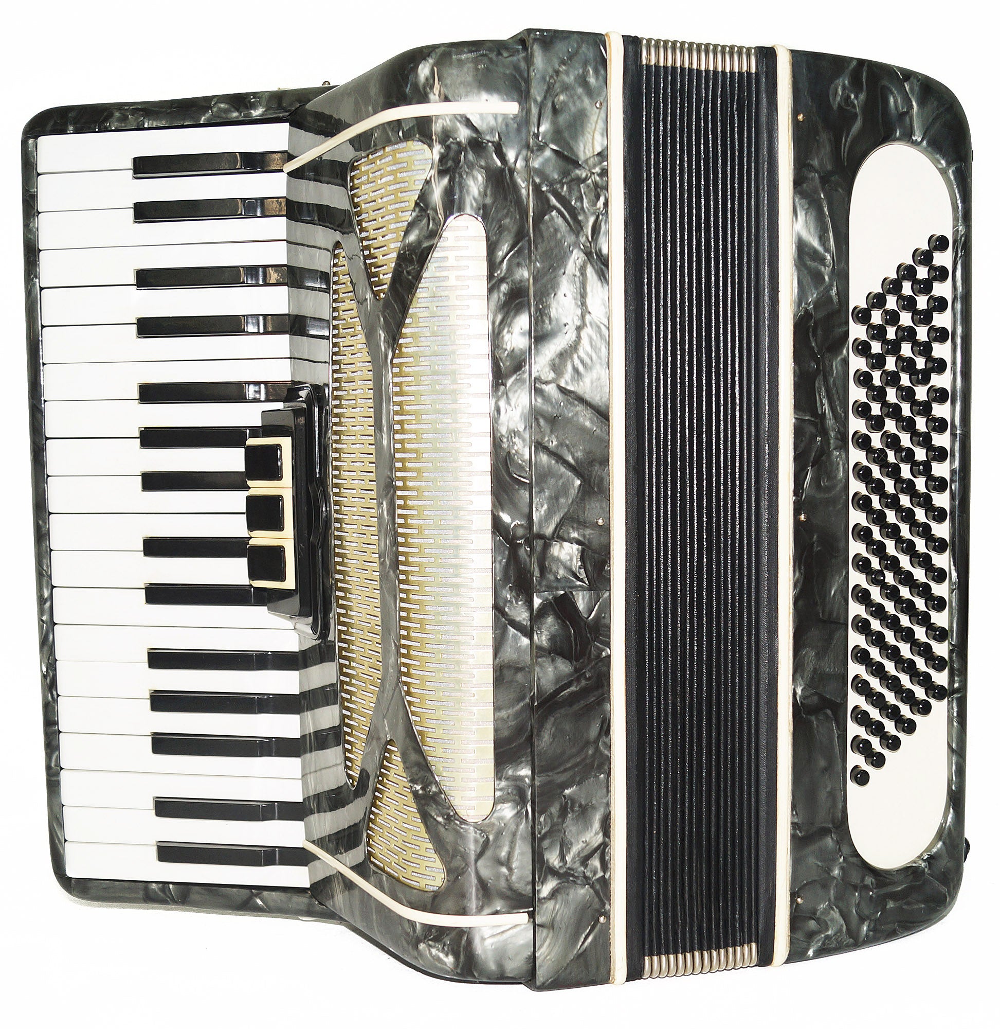 Original Russian Piano Accordion Volna 96 Bass, Straps 1969, Very Beautiful Keyboard Accordian! Excellent sound!