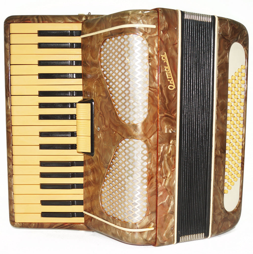 Piano Accordion Octava 80 Bass Buttons, New Straps, Case 2089 for Beginners Children, Very Beautiful sound.