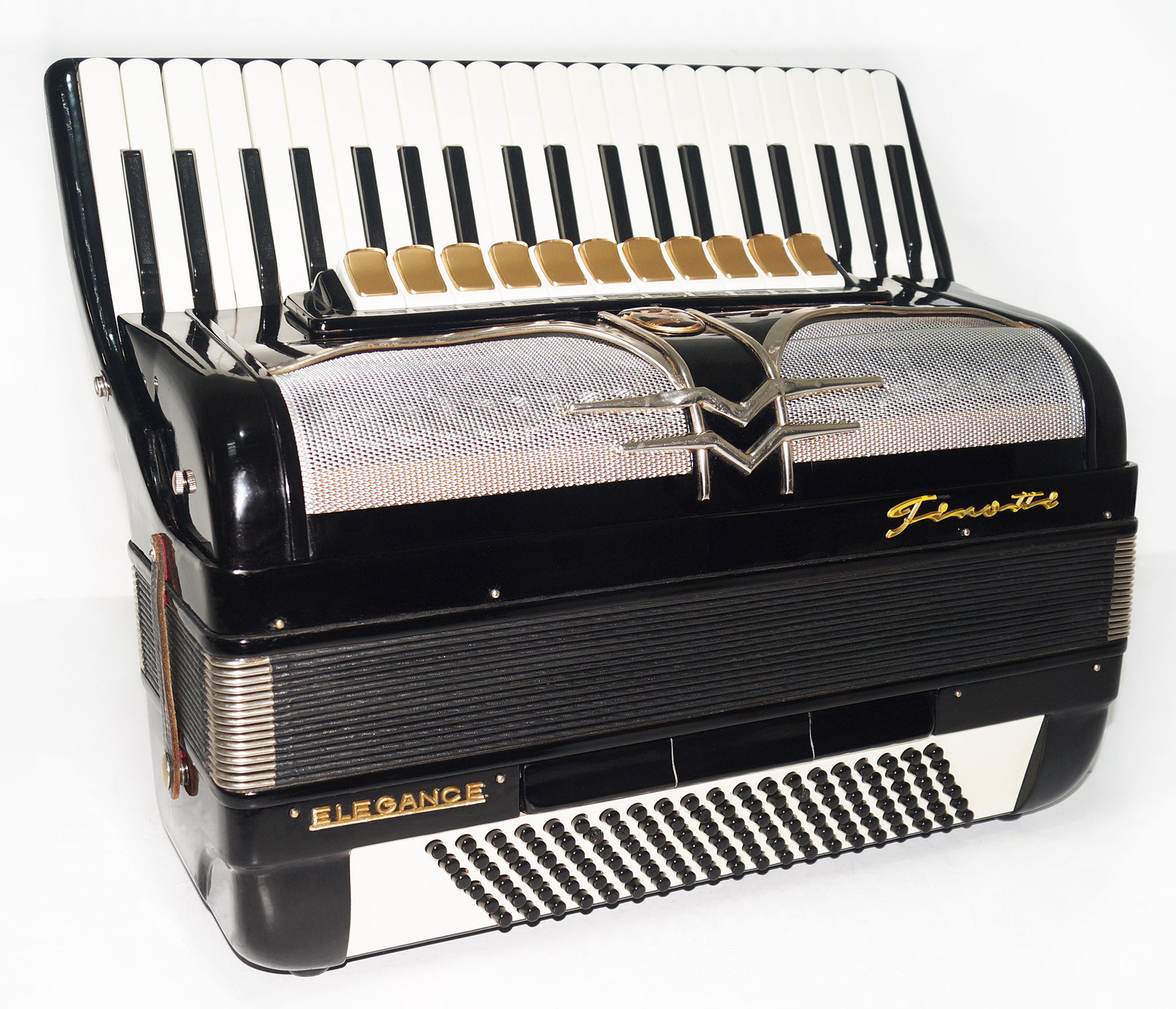 Firotti Elegance 120 Bass made in Germany Piano Accordion Keyboard Accordion Musical Instrument for Adults New Straps Case 1724, Rich Beautiful Sound!