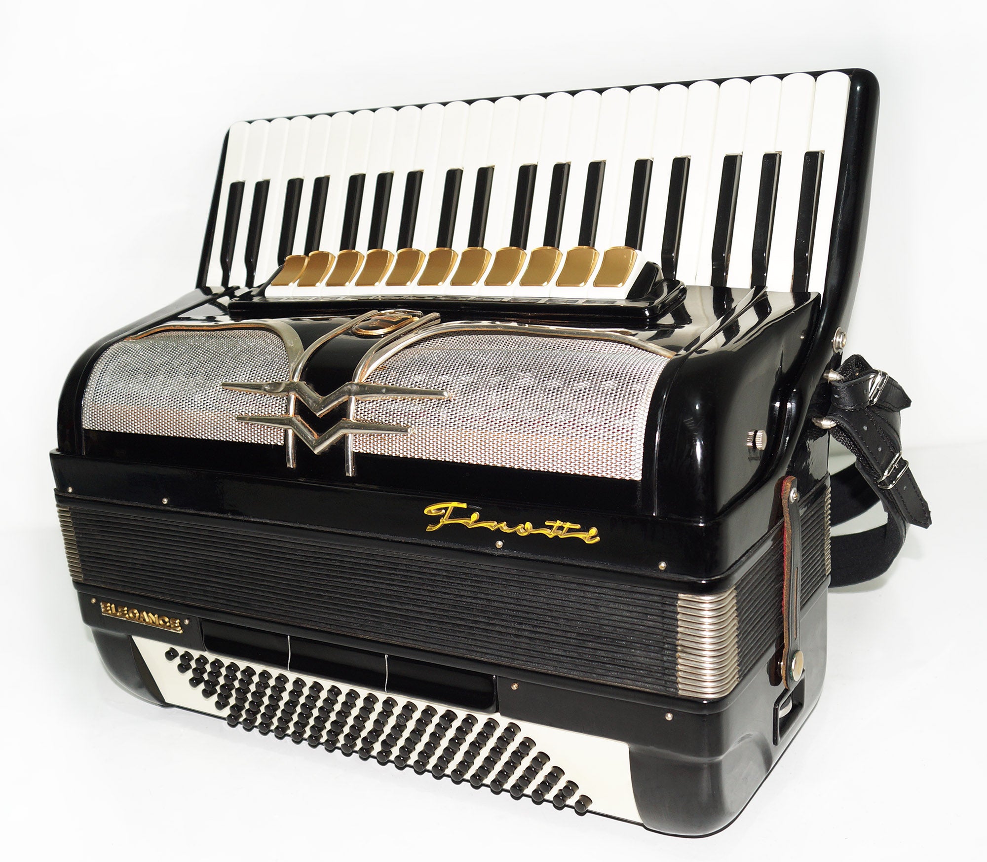 Firotti Elegance 120 Bass made in Germany Piano Accordion Keyboard Accordion Musical Instrument for Adults New Straps Case 1724, Rich Beautiful Sound!