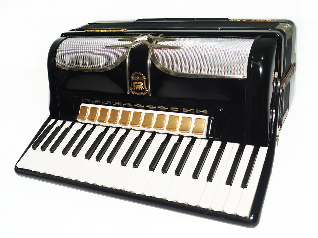 Firotti Elegance 120 Bass made in Germany Piano Accordion Keyboard Accordion Musical Instrument for Adults New Straps Case 1724, Rich Beautiful Sound!