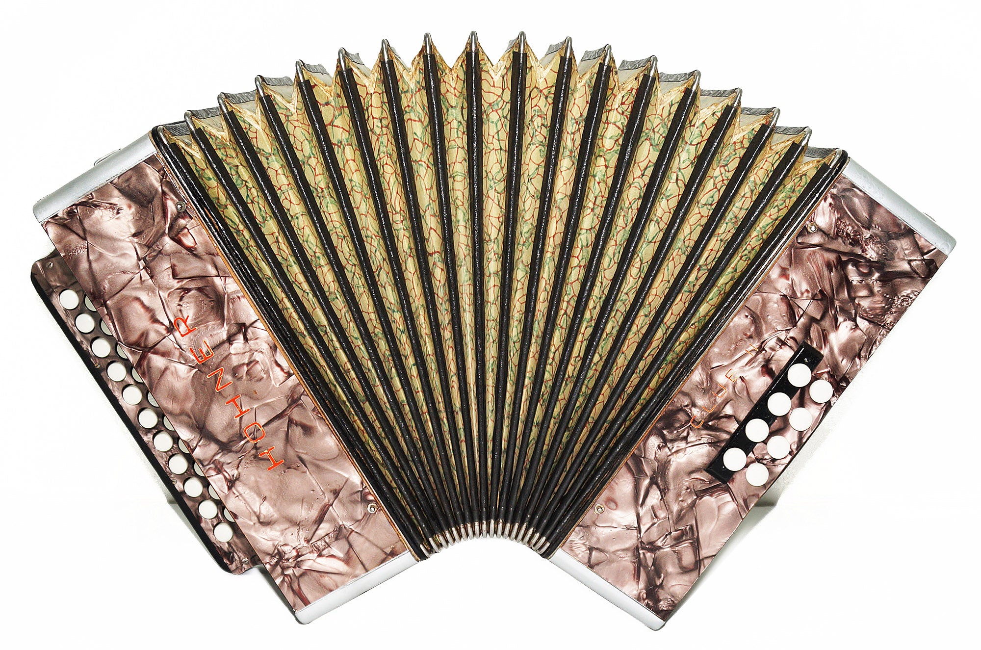 Old Vintage Hohner Club II Diatonic Button Accordion Squeezebox Concertina, 2021, made in Germany Amazing Wonderful sound